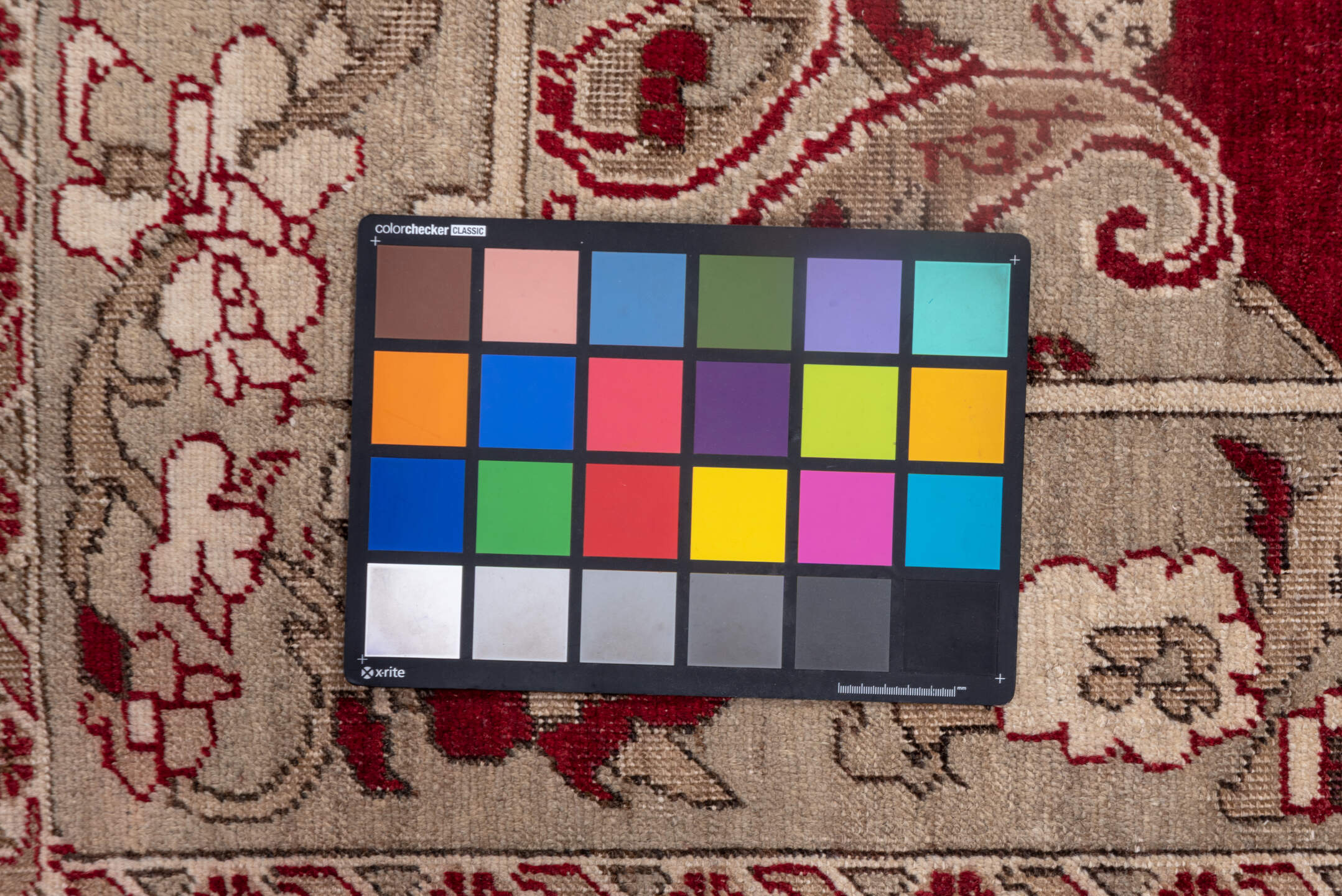 7' x 10' one-of-a-kind handmade vintage Oushak large size rug. Color palette: crimson, ivory, taupe, rose, burgundy, red