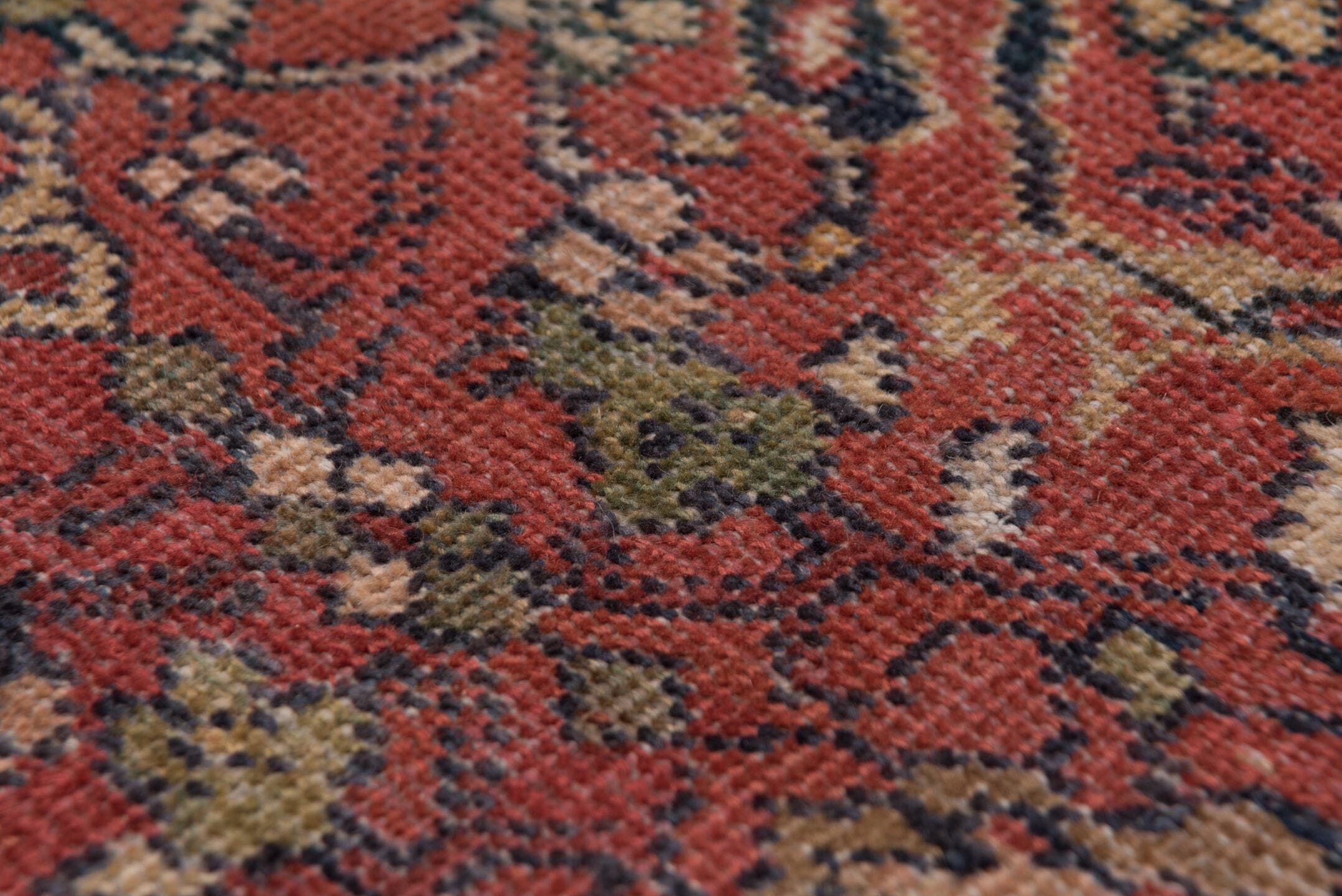 13' x 20' one-of-a-kind handmade vintage Sultanabad oversize rug. Color palette: rust, brick, burgundy, taupe, ivory