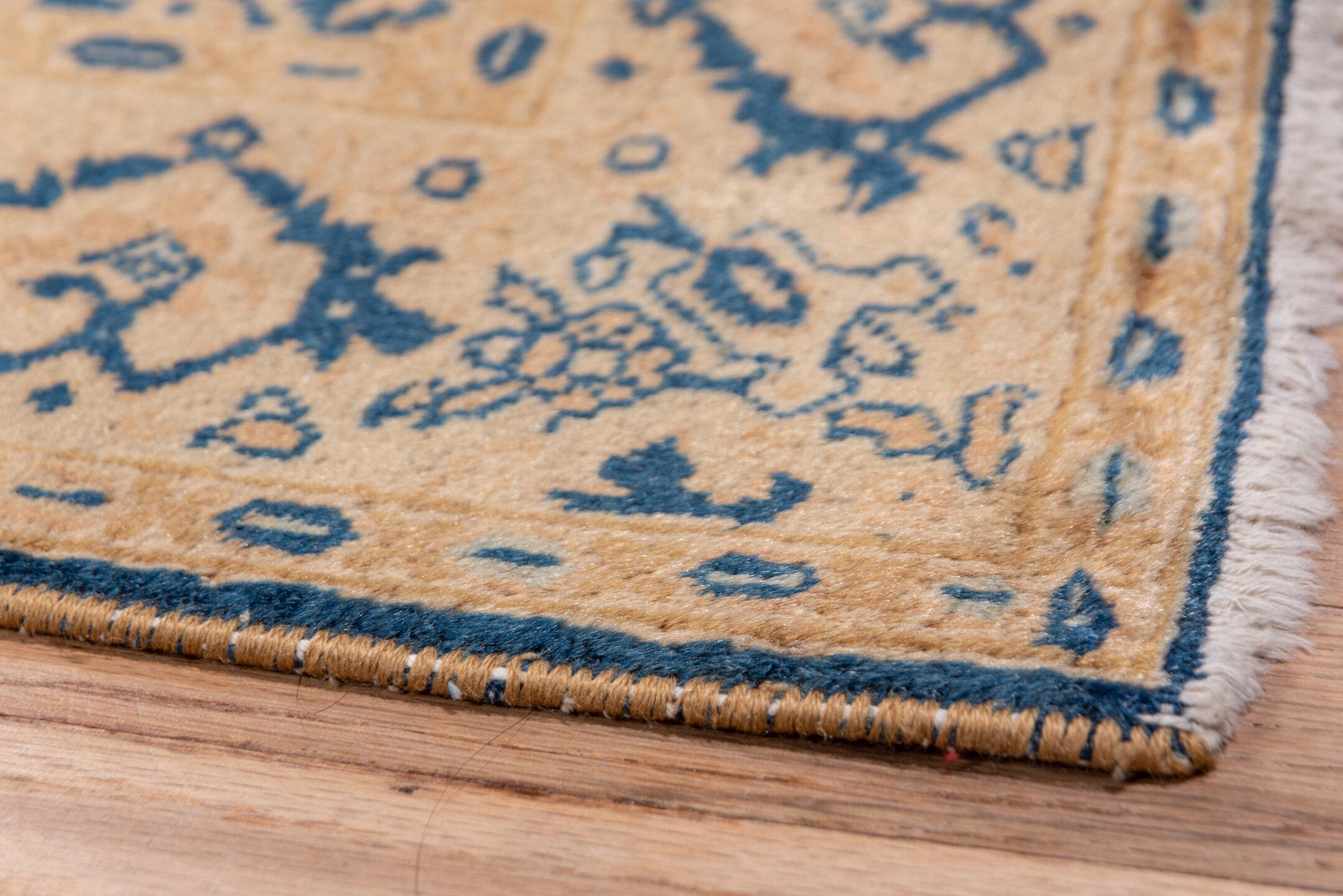 2' x 15' one-of-a-kind handmade antique Tabriz runner rug. Color palette: taupe, brown, sage, slate, beige, gray, green