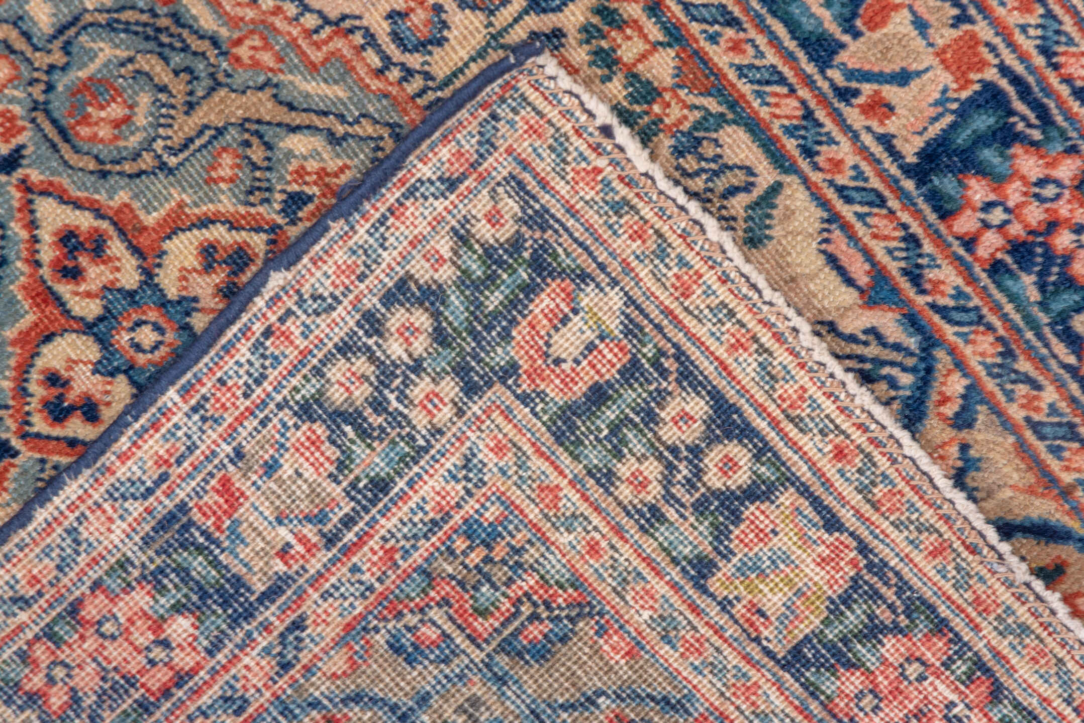 1' x 2' one-of-a-kind handmade vintage Tabriz small size rug. Color palette: black, blue, brown, charcoal, fiord, gray