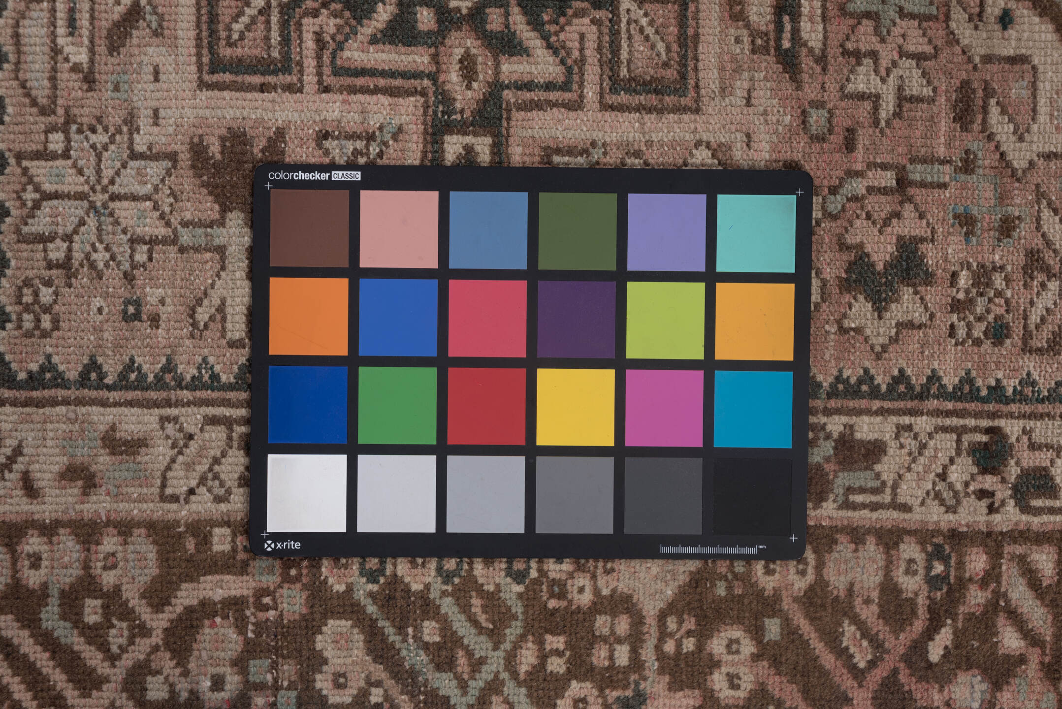 7' x 10' one-of-a-kind handmade vintage Karaje large size rug. Color palette: brown, gray, light gray, off-white, pink, snow