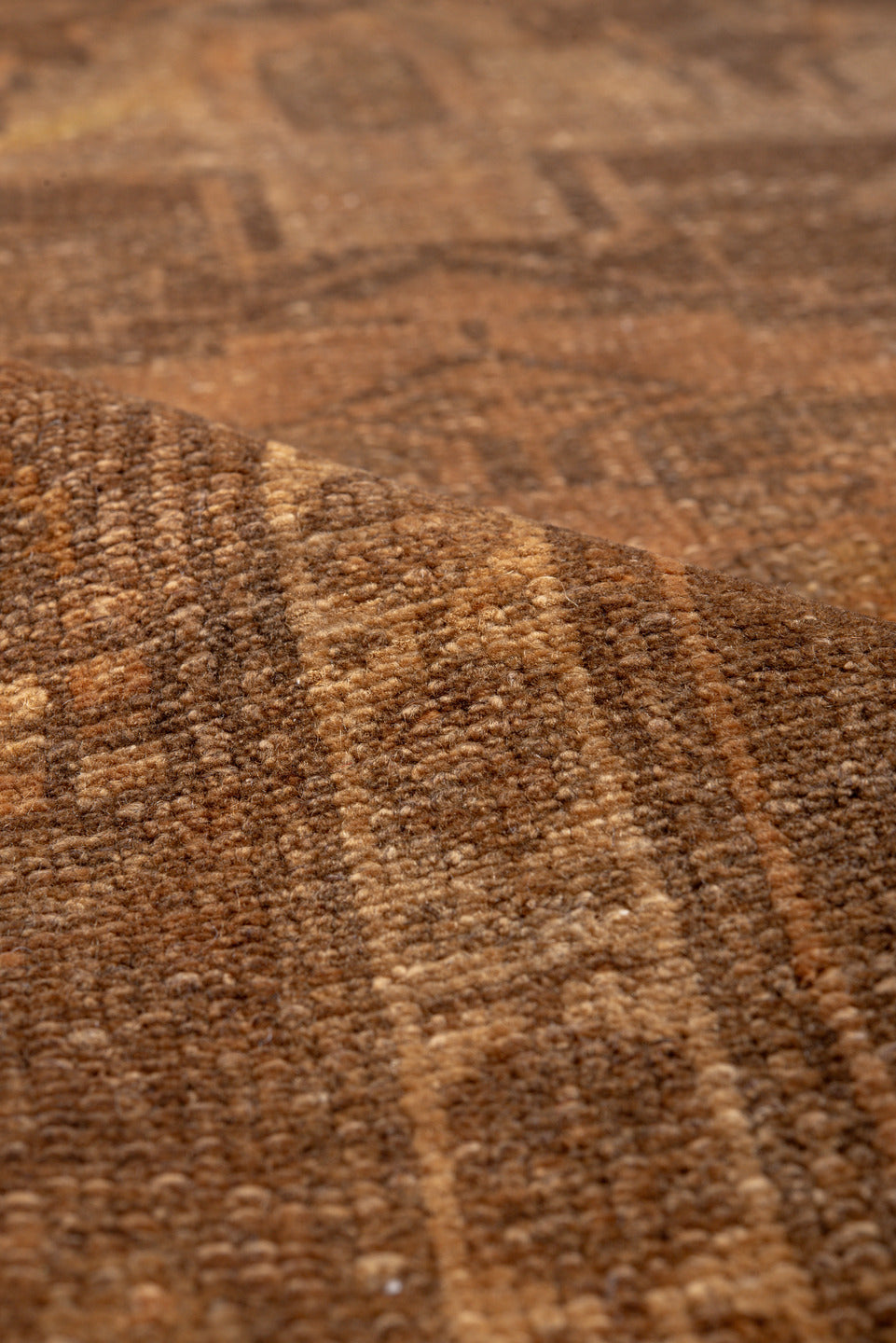 3' x 10' one-of-a-kind handmade antique Malayer runner rug. Color palette: brown, camel, taupe, tan, charcoal, ochre, beige