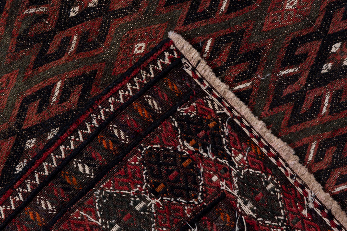 6' x 11' one-of-a-kind handmade vintage Kilim large size rug. Color palette: burgundy, brown, charcoal, ivory, rust, taupe