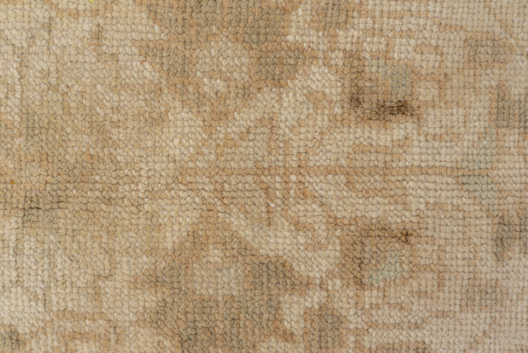 6' x 10' one-of-a-kind handmade vintage Oushak large size rug. Color palette: ivory, beige, taupe, sand, greige, gray
