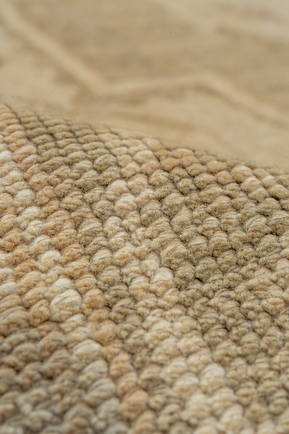 6' x 10' one-of-a-kind handmade vintage Oushak large size rug. Color palette: ivory, beige, taupe, sand, greige, gray