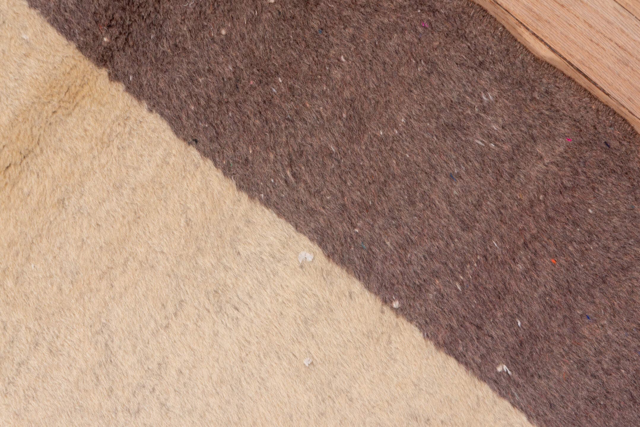 2' x 9' one-of-a-kind handmade vintage Oushak runner rug. Color palette: ivory, brown, taupe, beige, gray