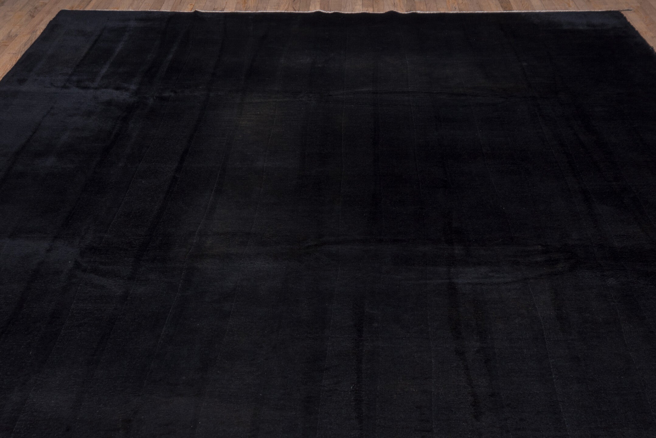 9' x 12' one-of-a-kind handmade vintage Overdyed large size rug. Color palette: black, charcoal, gray