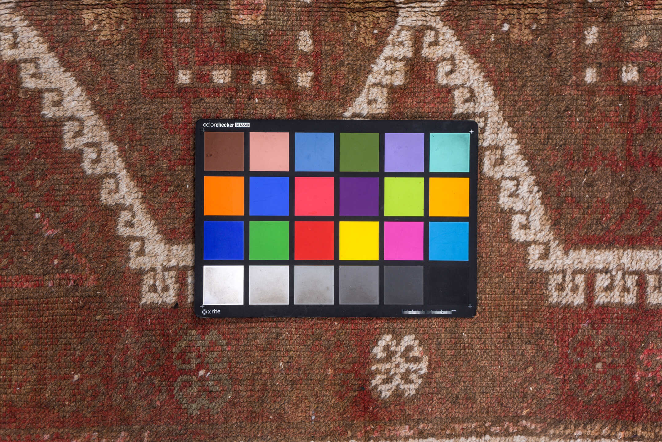 4' x 8' one-of-a-kind handmade vintage Oushak rug. Color palette: brown, gray, light gray, off-white, pink, red, redwood