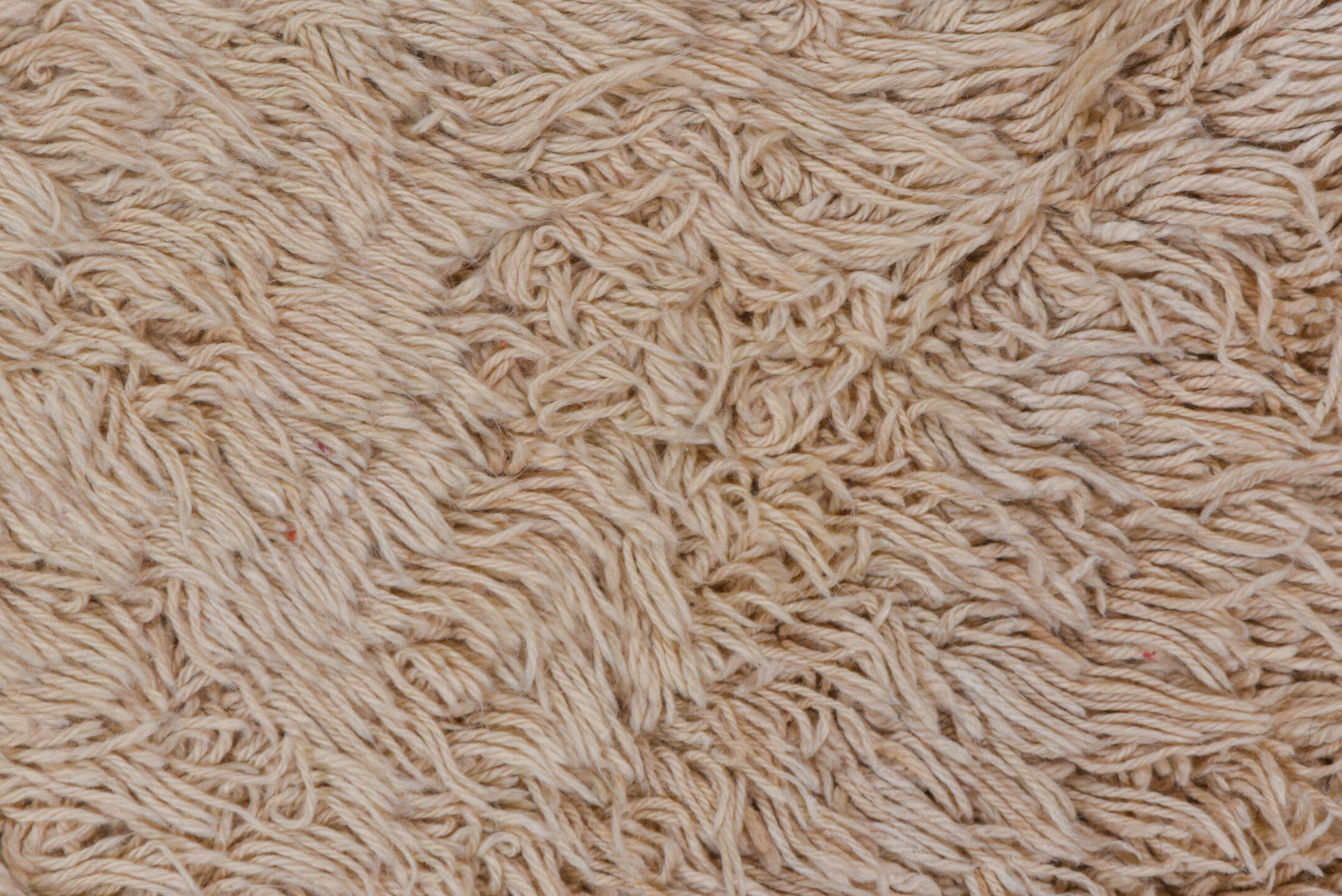 4' x 9' one-of-a-kind handmade vintage Tulu rug. Color palette: ivory, beige, taupe, cream, gray