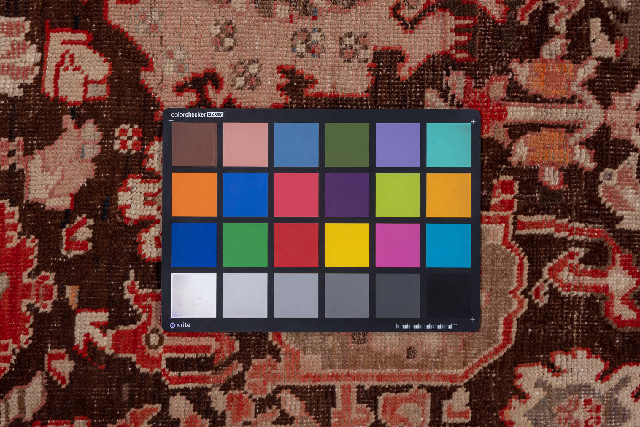 3' x 18' one-of-a-kind handmade vintage Karabagh runner rug. Color palette: brown, gray, pink, red