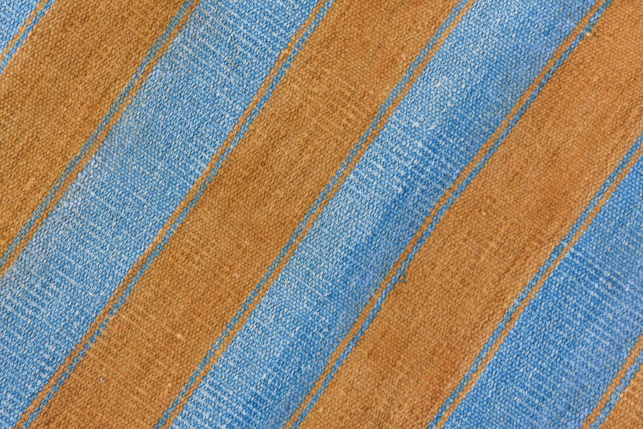 2' x 24' one-of-a-kind handmade vintage Dhurrie runner rug. Color palette: sky blue, camel, ivory, light blue, beige