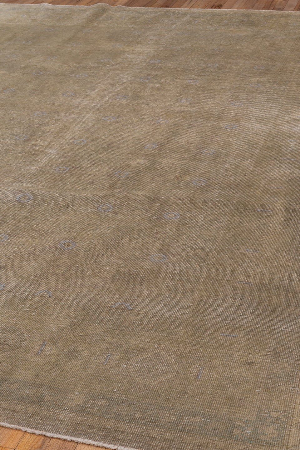 7' x 10' one-of-a-kind handmade vintage Oushak large size rug. Color palette: taupe, beige, sand, ivory, pale blue, greige