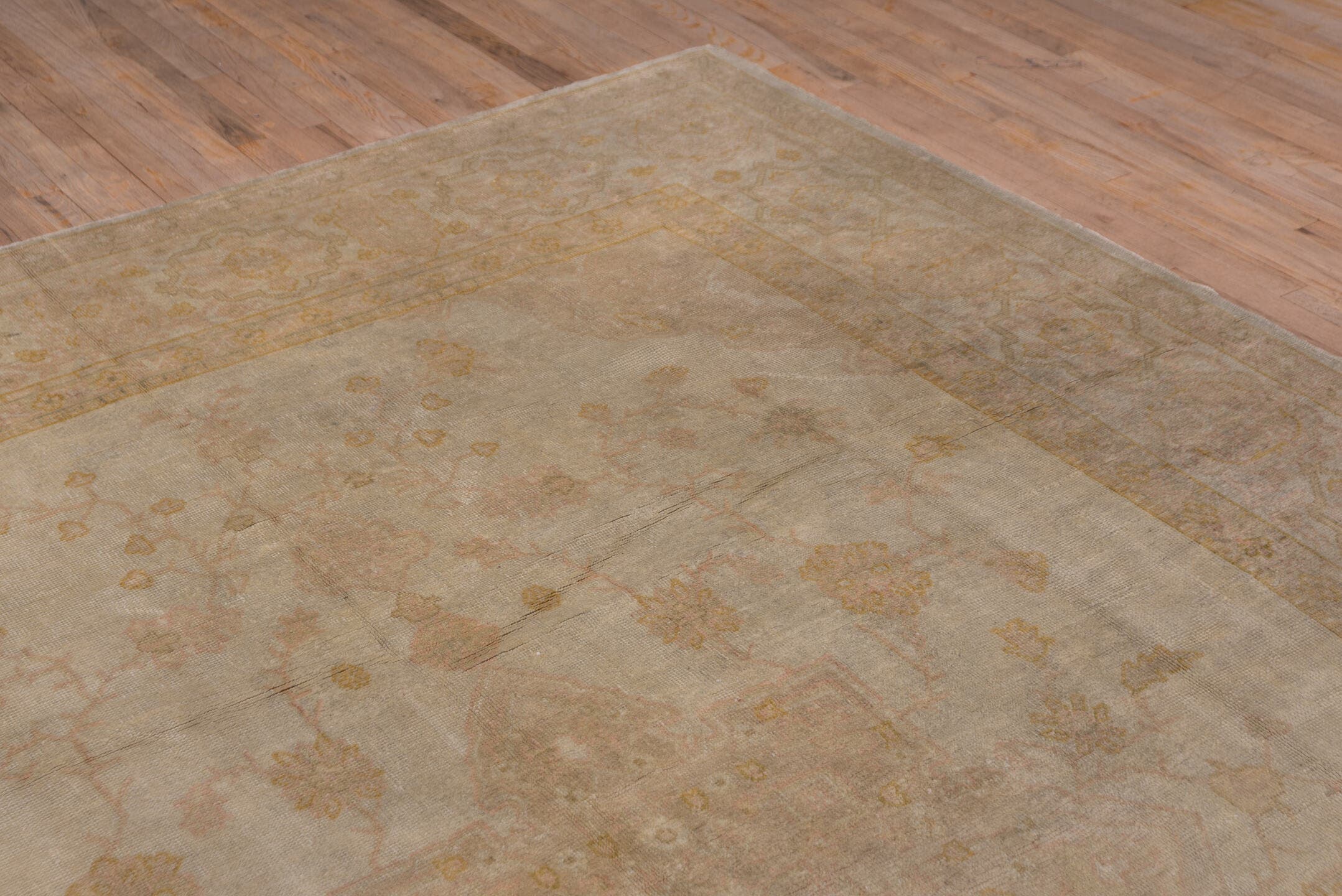 9' x 11' one-of-a-kind handmade vintage Kilim large size rug. Color palette: ivory, taupe, beige, sand, camel, pale gold