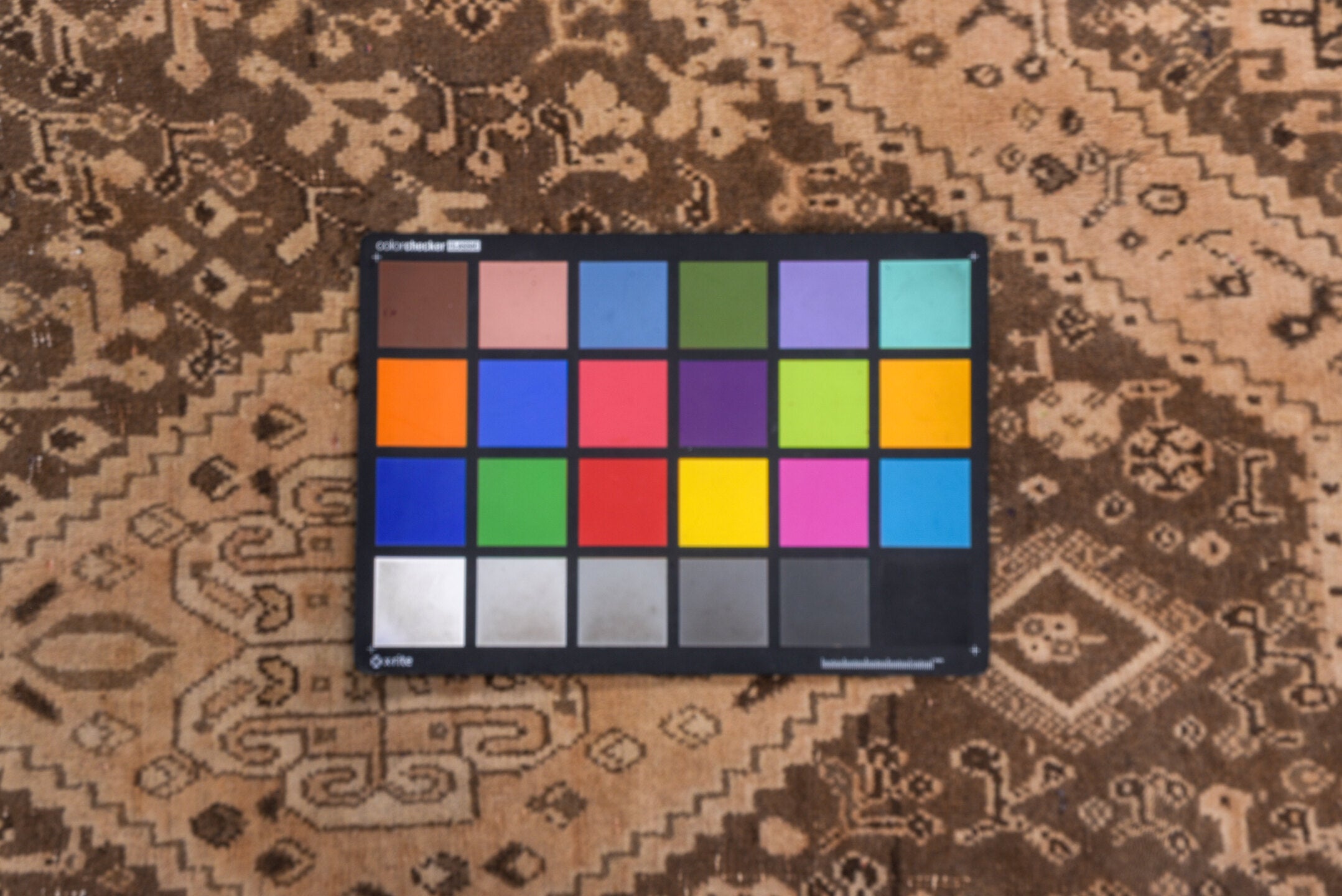 6' x 9' one-of-a-kind handmade vintage Shiraz medium size rug. Color palette: brown