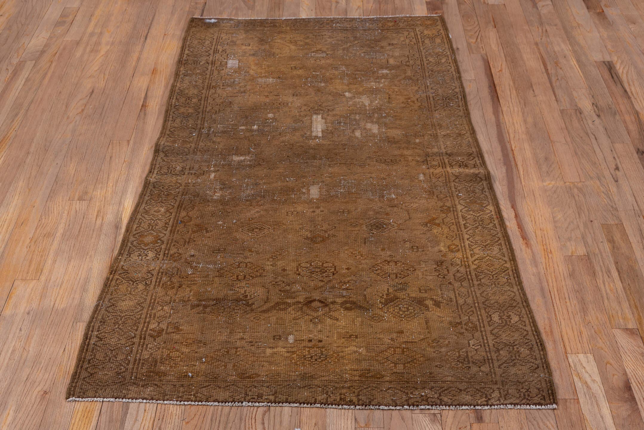 9' x 12' one-of-a-kind handmade vintage Kilim large size rug. Color palette: brown, taupe, camel, mocha, beige, ivory, gray