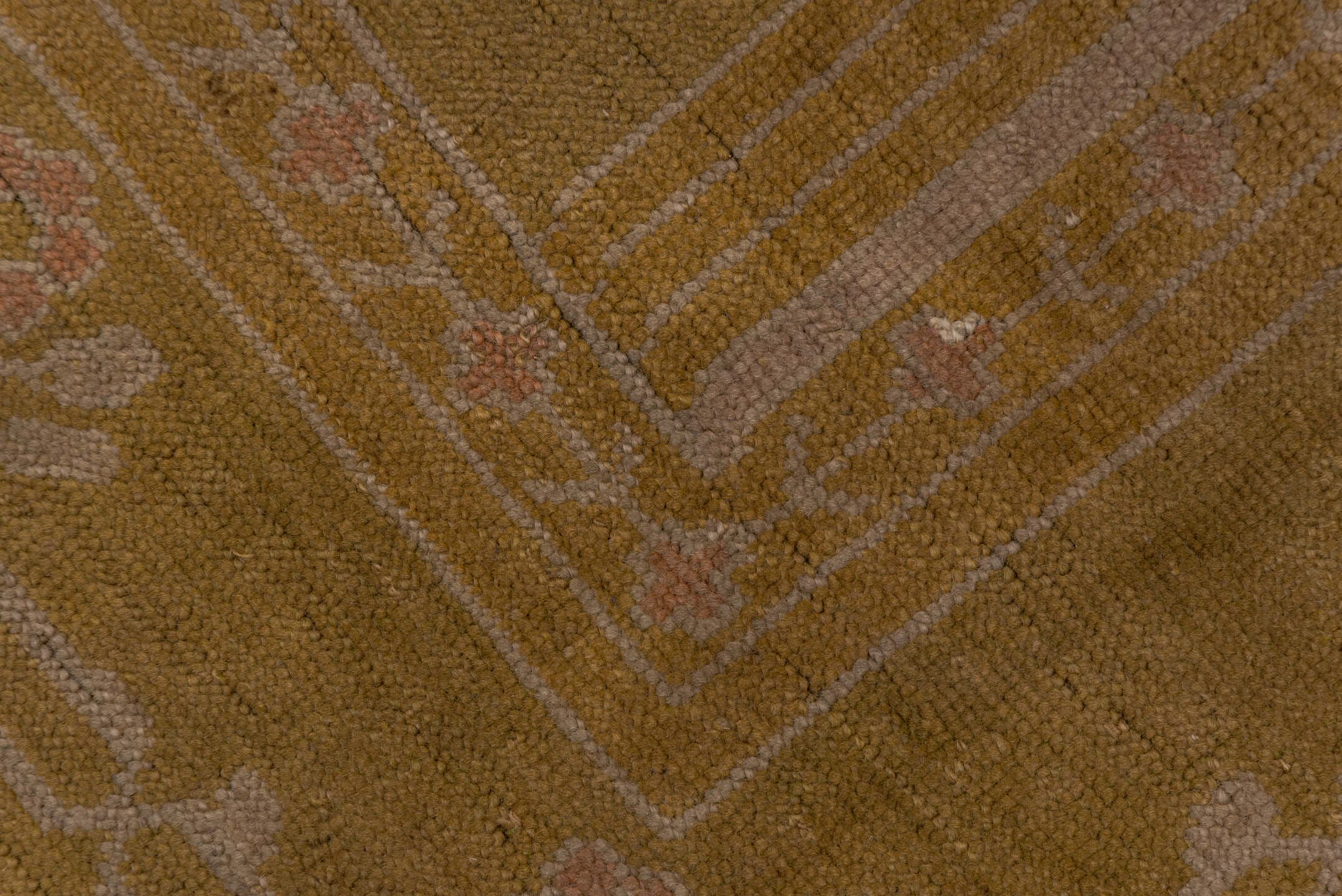 2' x 14' one-of-a-kind handmade vintage Tulu runner rug. Color palette: camel, taupe, dusty rose, beige, light brown, gray