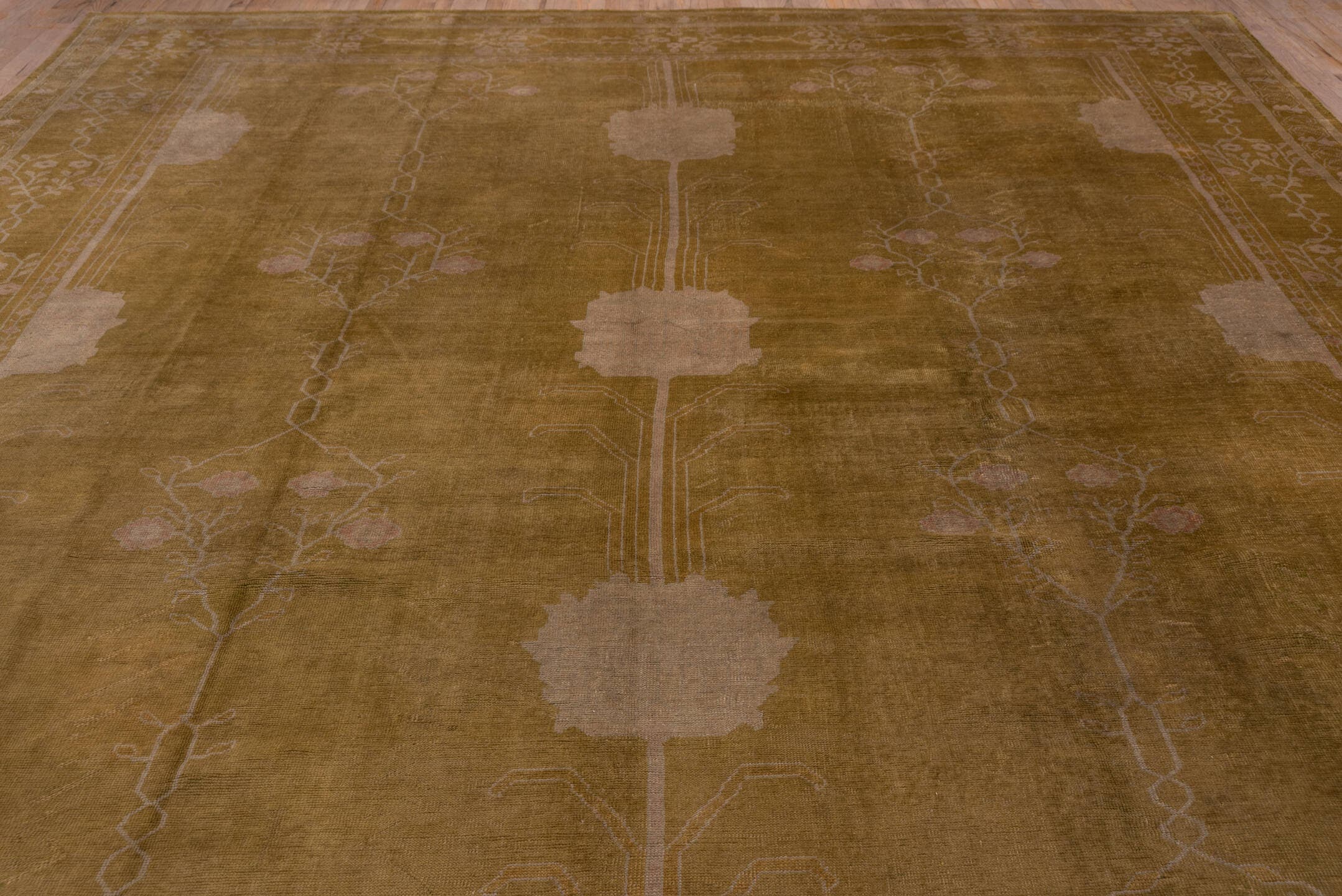 2' x 14' one-of-a-kind handmade vintage Tulu runner rug. Color palette: camel, taupe, dusty rose, beige, light brown, gray