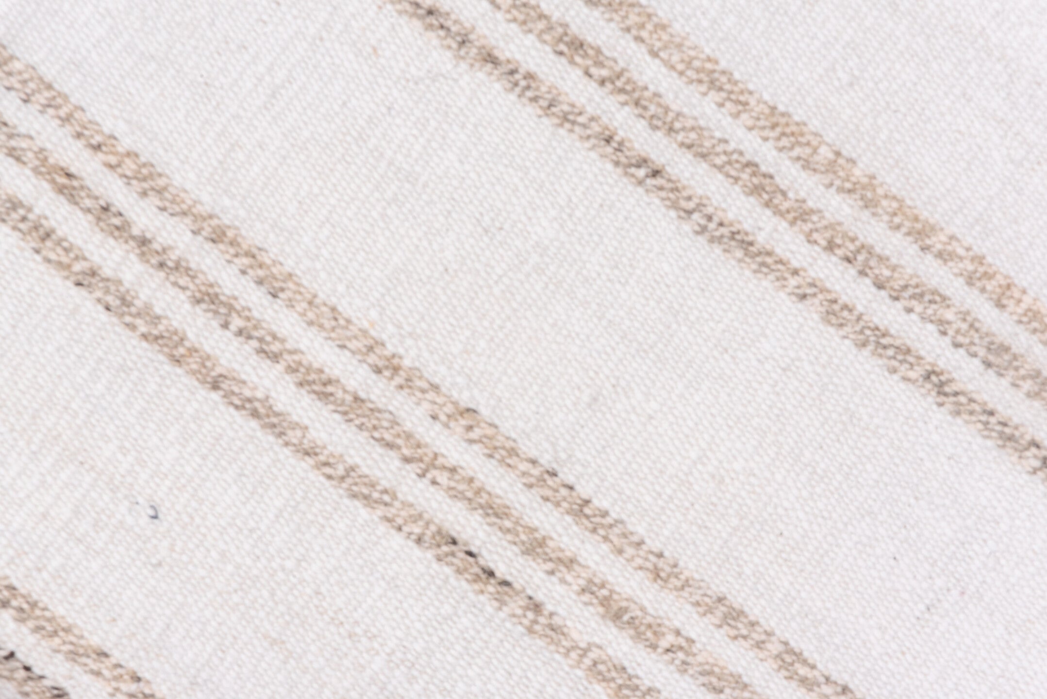 2' x 14' one-of-a-kind handmade vintage Flatweave runner rug. Color palette: ivory, tan, beige