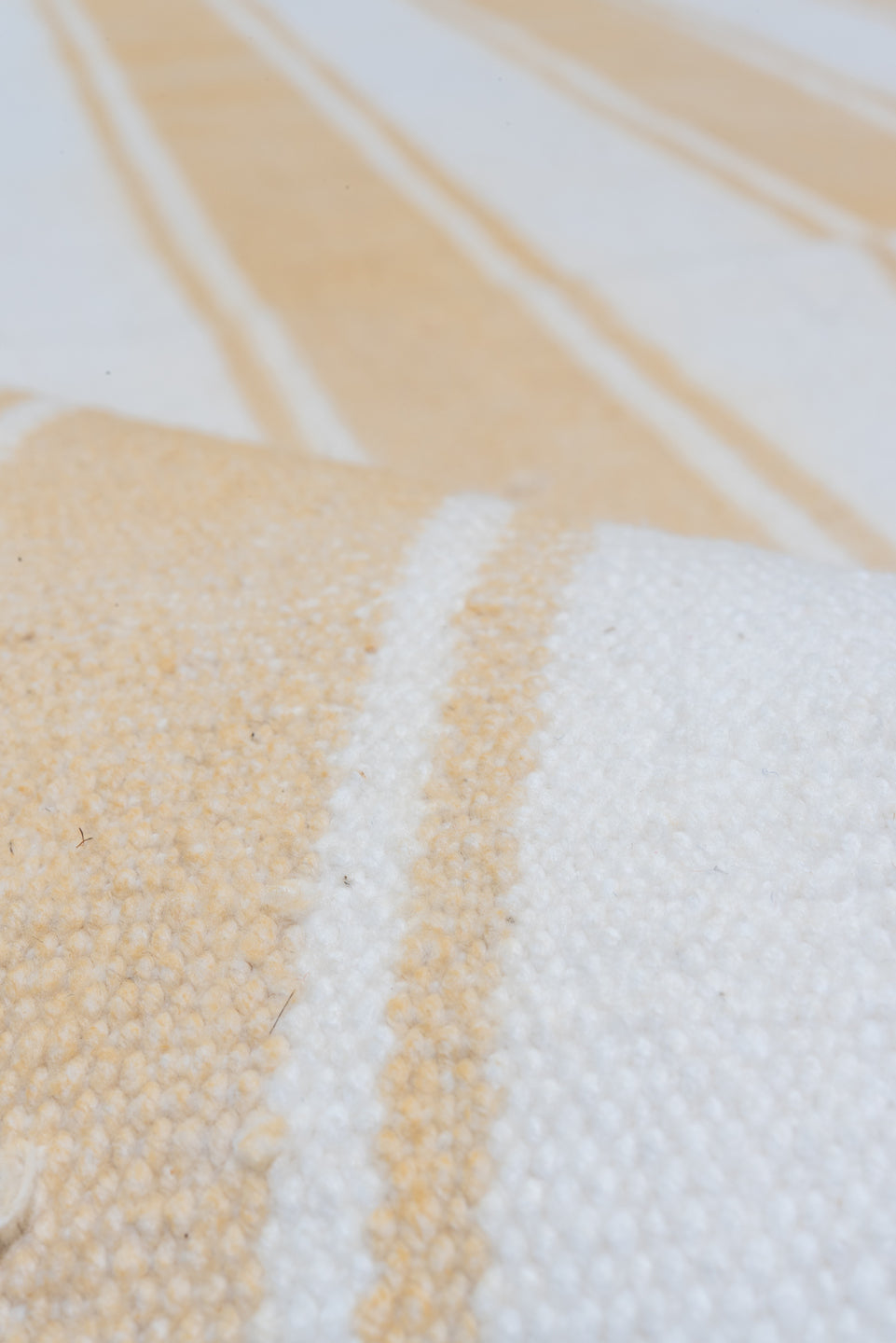 2' x 19' one-of-a-kind handmade antique Flatweave runner rug. Color palette: ivory, cream, camel, beige