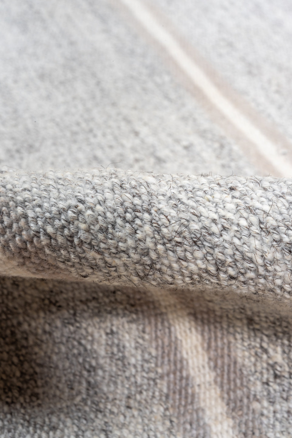 2' x 7' one-of-a-kind handmade antique Flatweave runner rug. Color palette: ivory, light gray, silver, cream, gray