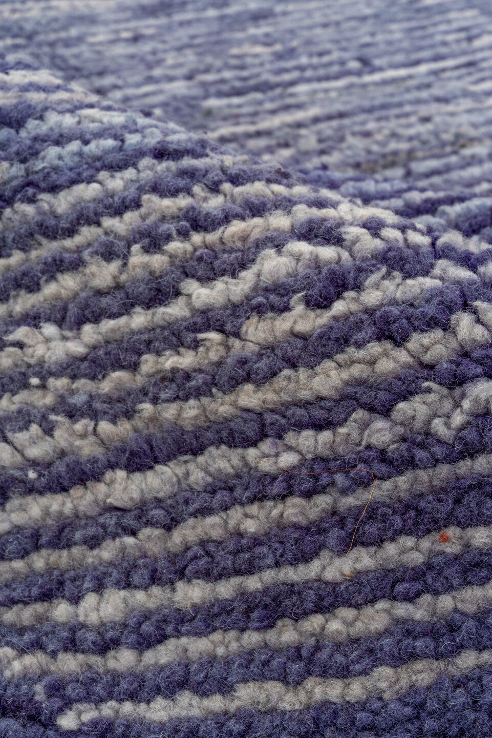 5' x 8' one-of-a-kind handmade vintage Moroccan medium size rug. Color palette: violet, indigo, lavender, charcoal, pink