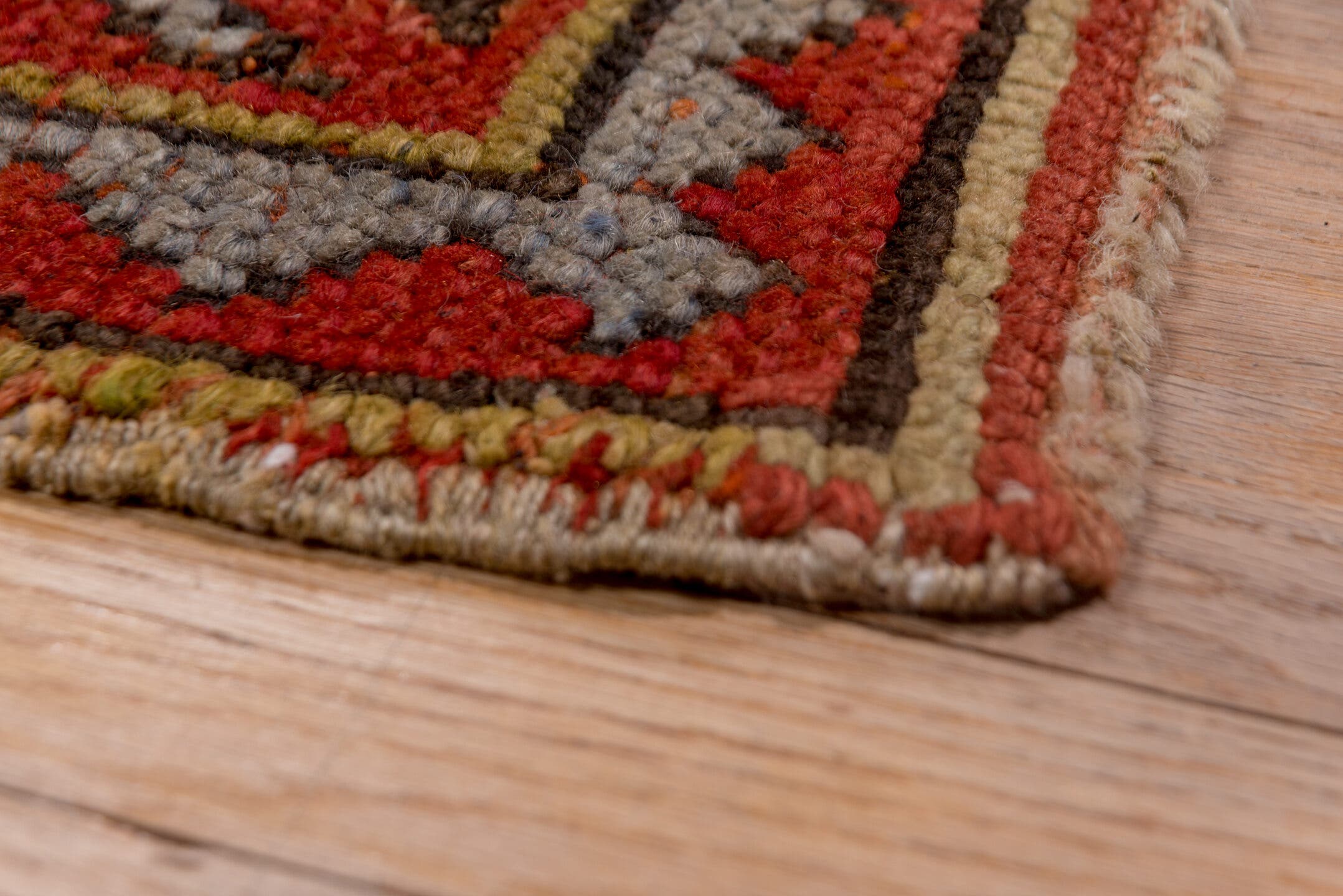 12' x 13' one-of-a-kind handmade vintage Oushak oversize rug. Color palette: rust, terracotta, charcoal, ivory, taupe, rose