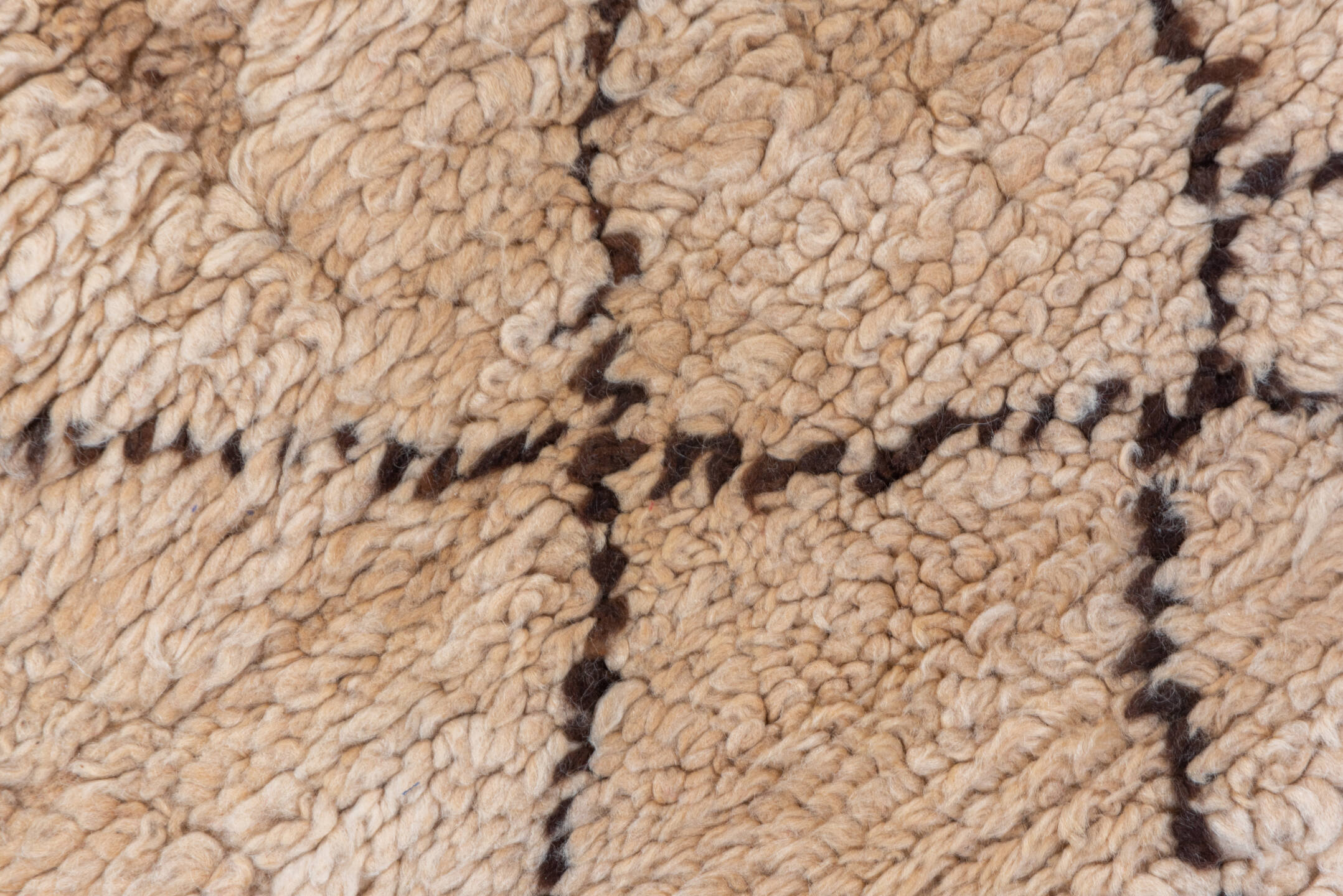 3' x 9' one-of-a-kind handmade vintage Moroccan runner rug. Color palette: brown, gray, off-white, pink, snow, white