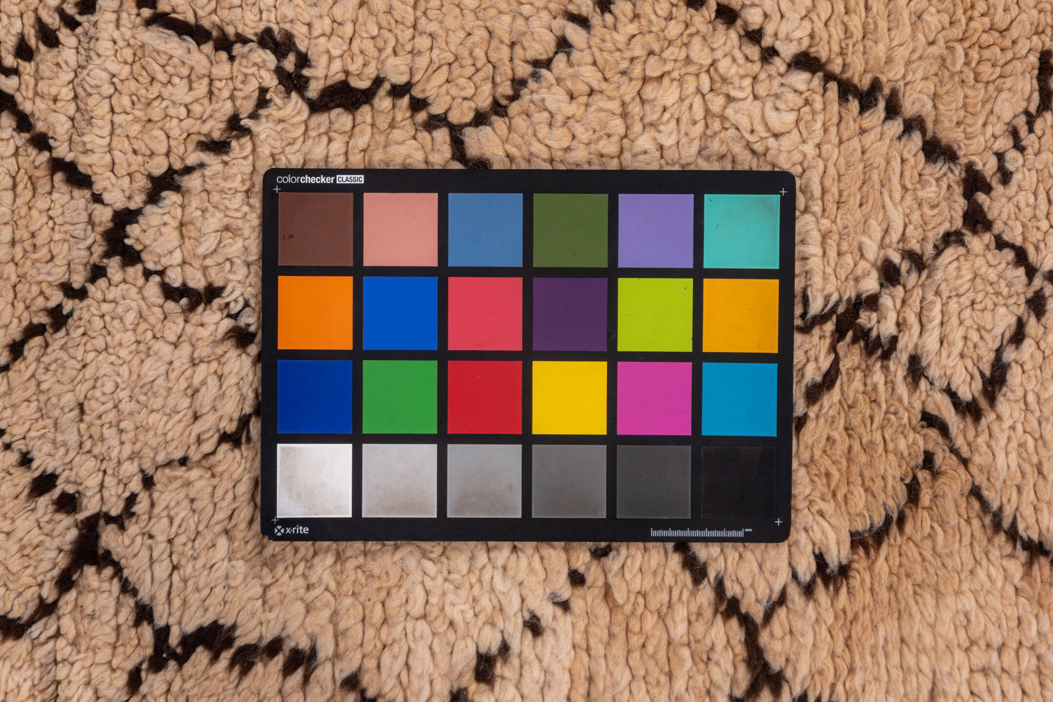 3' x 9' one-of-a-kind handmade vintage Moroccan runner rug. Color palette: brown, gray, off-white, pink, snow, white