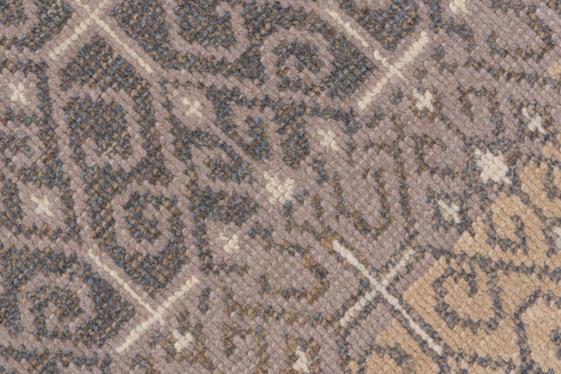 2' x 4' one-of-a-kind handmade vintage Konya small size rug. Color palette: taupe, ivory, beige, brown, camel, gray