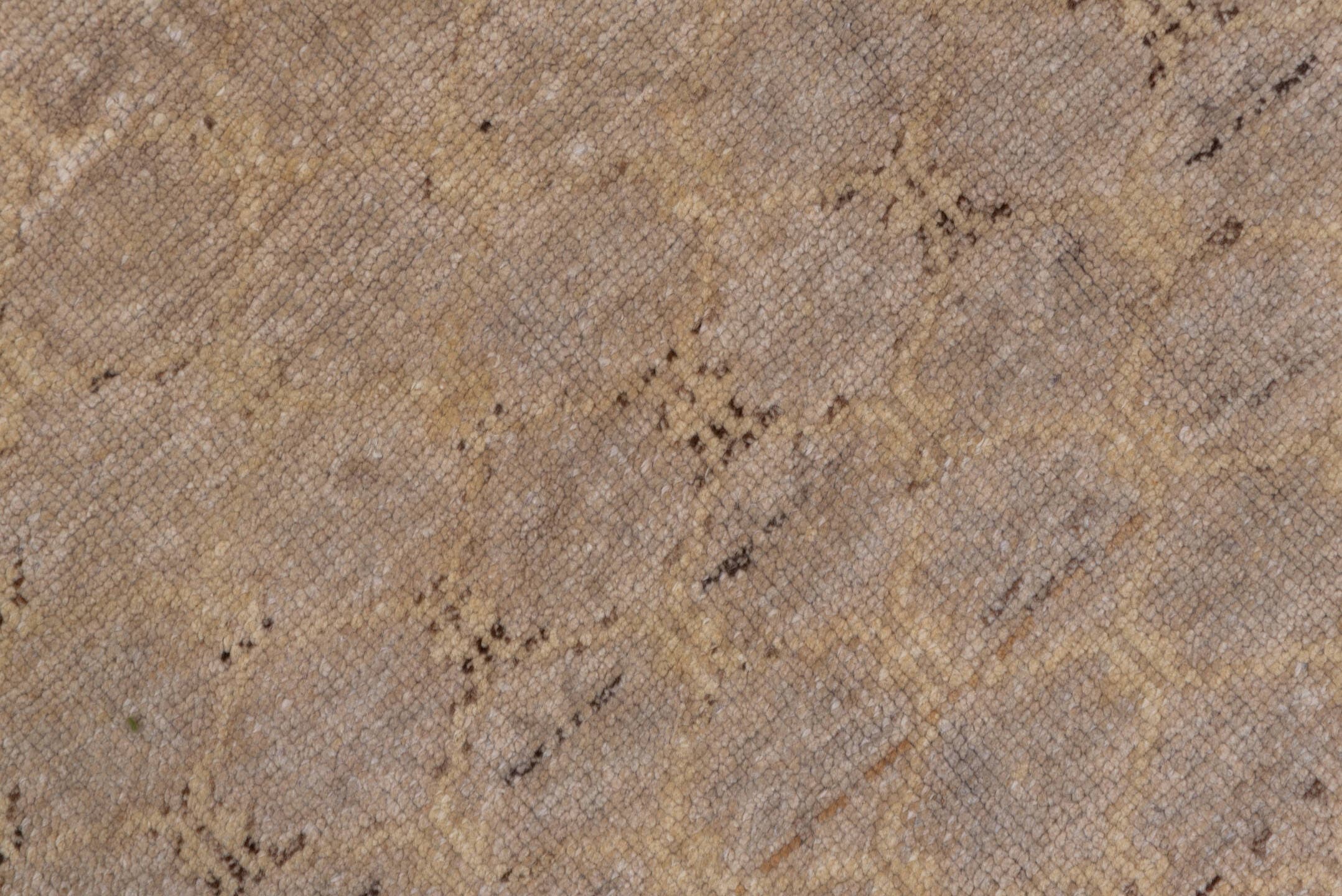 3' x 5' one-of-a-kind handmade vintage Oushak small size rug. Color palette: taupe, beige, camel, ivory, brown, gray