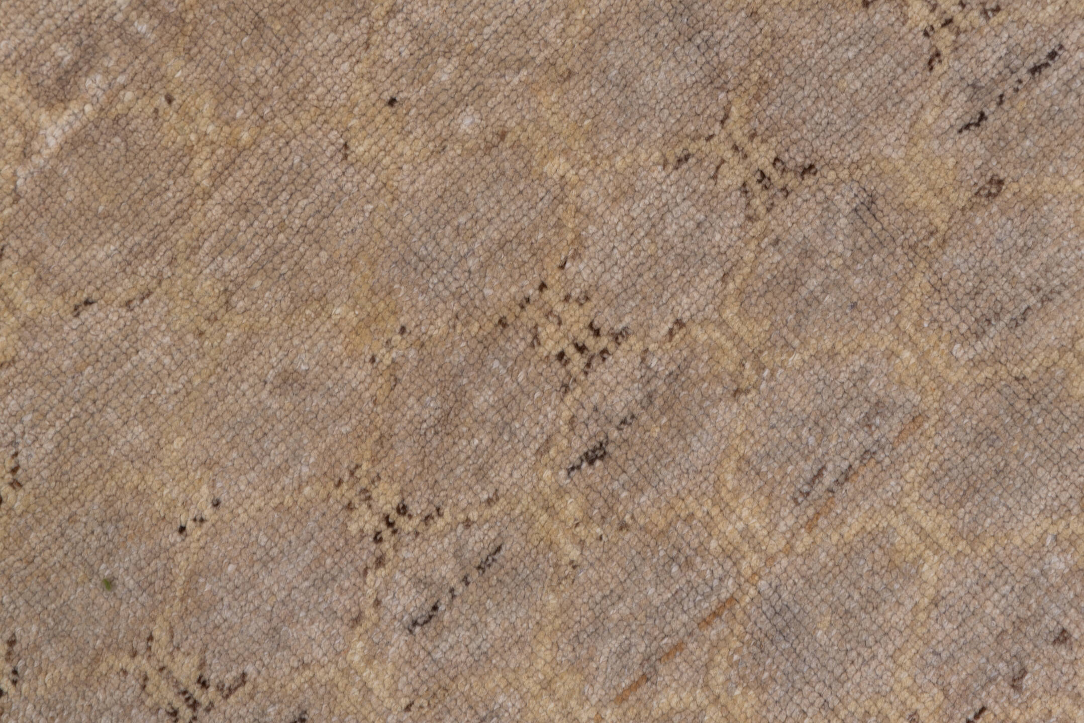 3' x 5' one-of-a-kind handmade vintage Oushak small size rug. Color palette: taupe, beige, camel, ivory, brown, gray