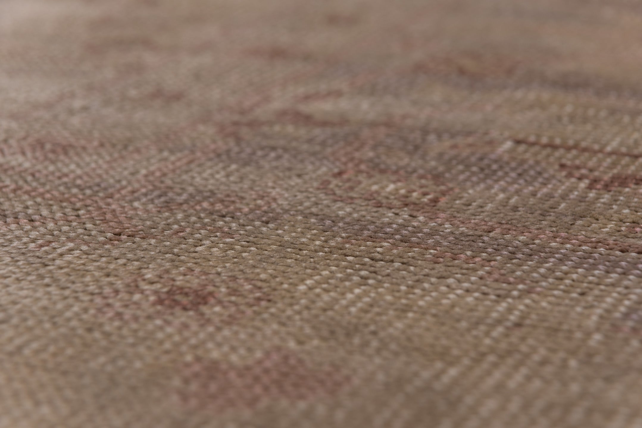 10' x 14' one-of-a-kind handmade vintage Oushak large size rug. Color palette: brown, gray, pink