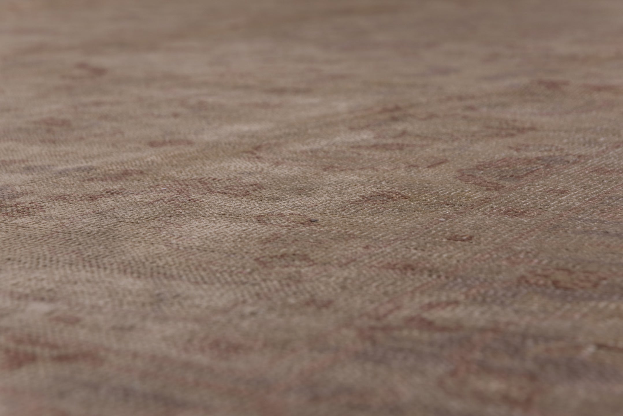 10' x 14' one-of-a-kind handmade antique Oushak large size rug. Color palette: taupe, ivory, dusty rose, pale blue, beige