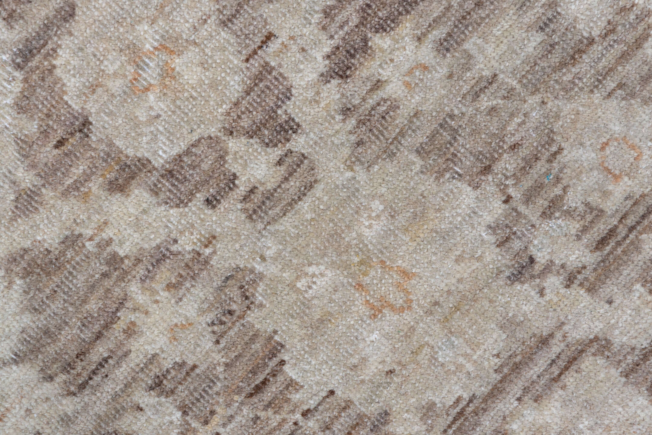 4' x 5' one-of-a-kind handmade vintage Sivas small size rug. Color palette: brown, gray, light gray, off-white, orange, pink