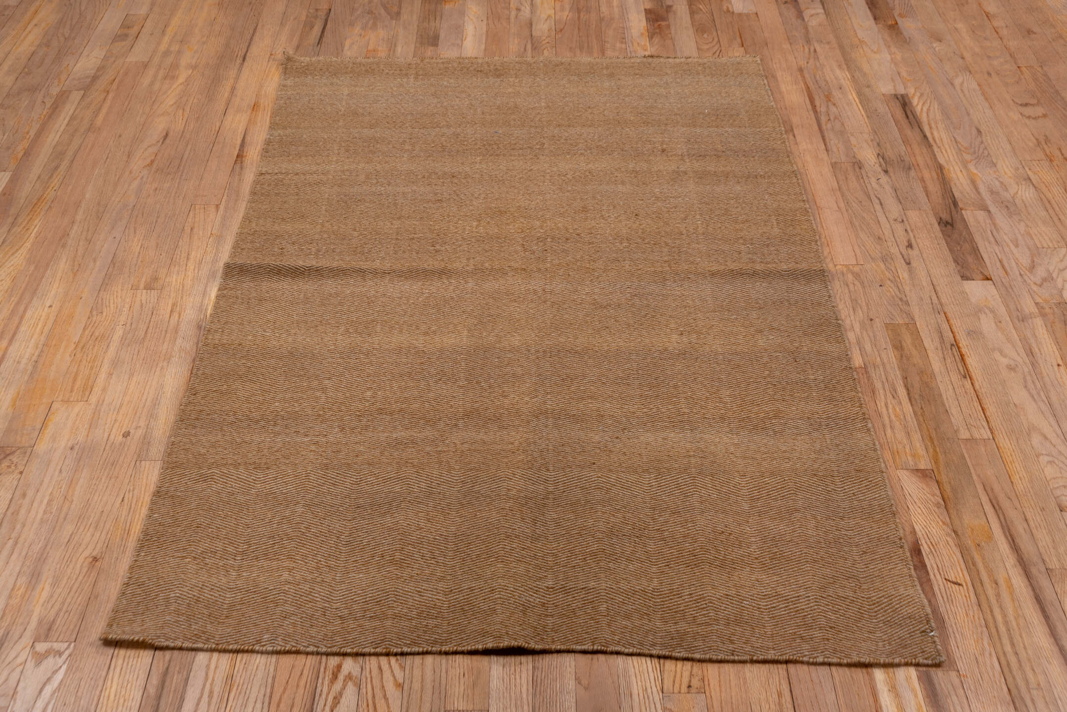 3' x 5' one-of-a-kind handmade vintage Kilim small size rug. Color palette: camel, taupe, brown, beige, gray