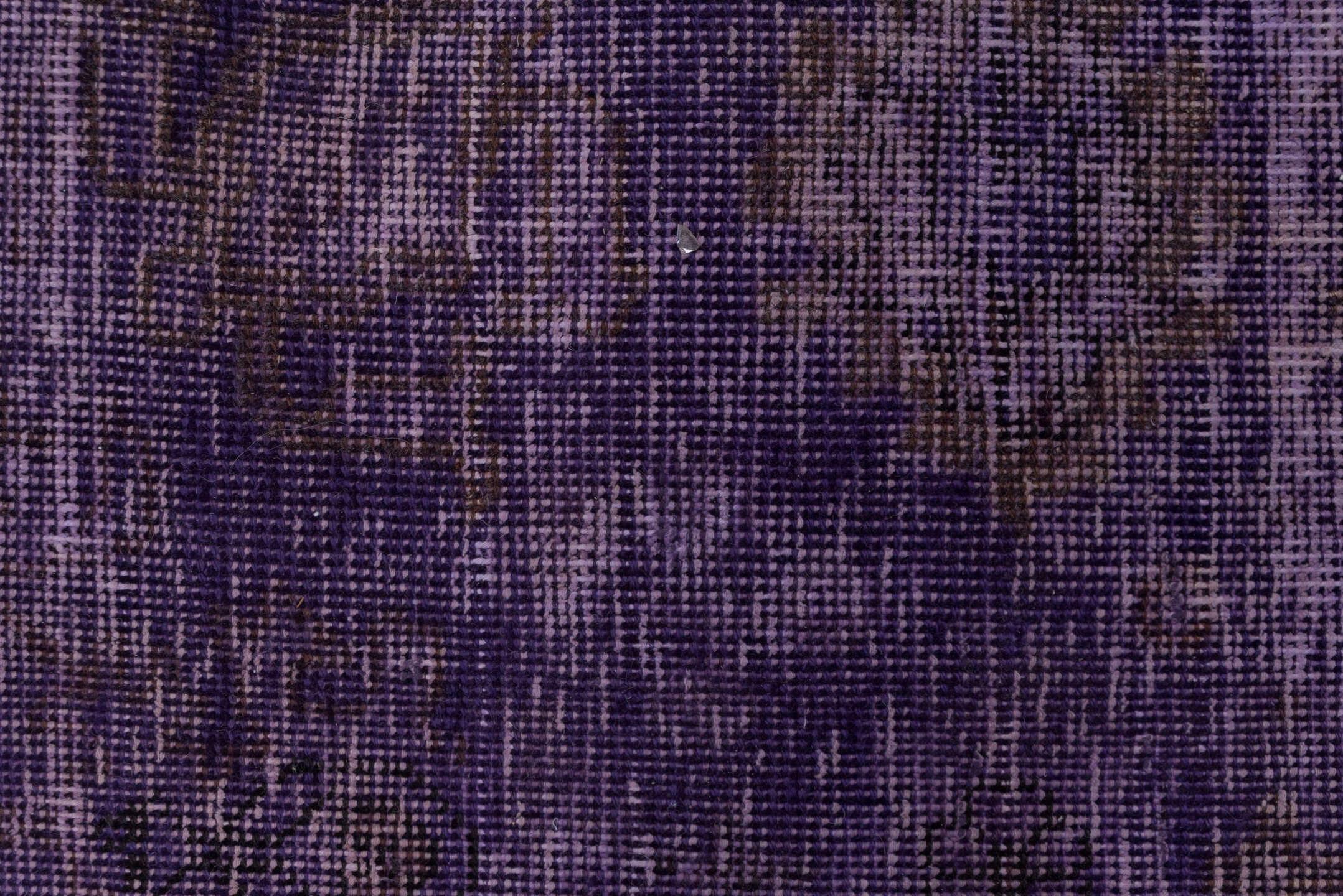 9' x 12' one-of-a-kind handmade vintage Overdyed large size rug. Color palette: violet, plum, eggplant, charcoal, pink