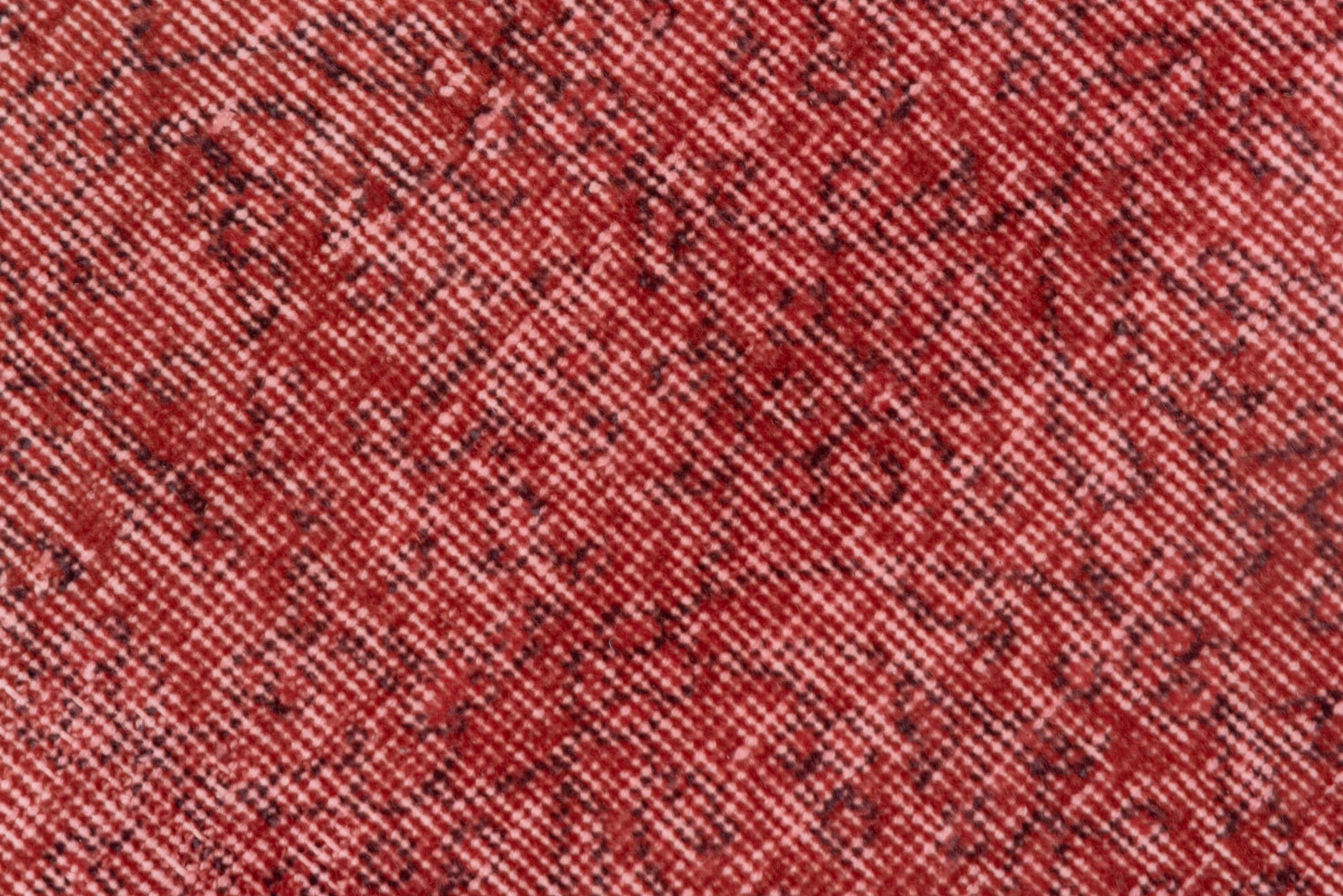 6' x 9' one-of-a-kind handmade vintage Overdyed medium size rug. Color palette: rose, dusty coral, terra cotta, blush, brick