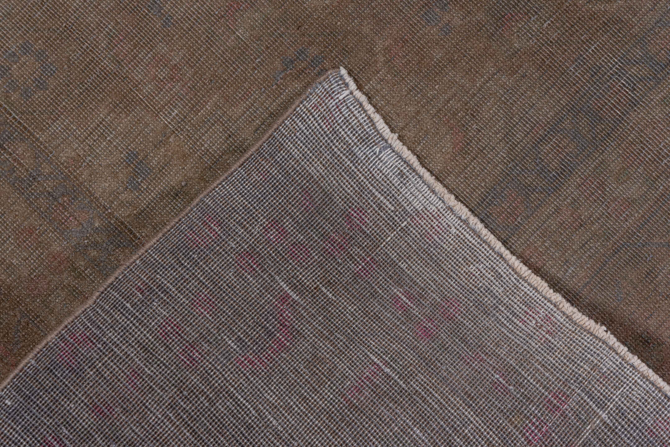 6' x 9' one-of-a-kind handmade vintage Tabriz medium size rug. Color palette: taupe, rose, brown, slate, dusty blue, mauve