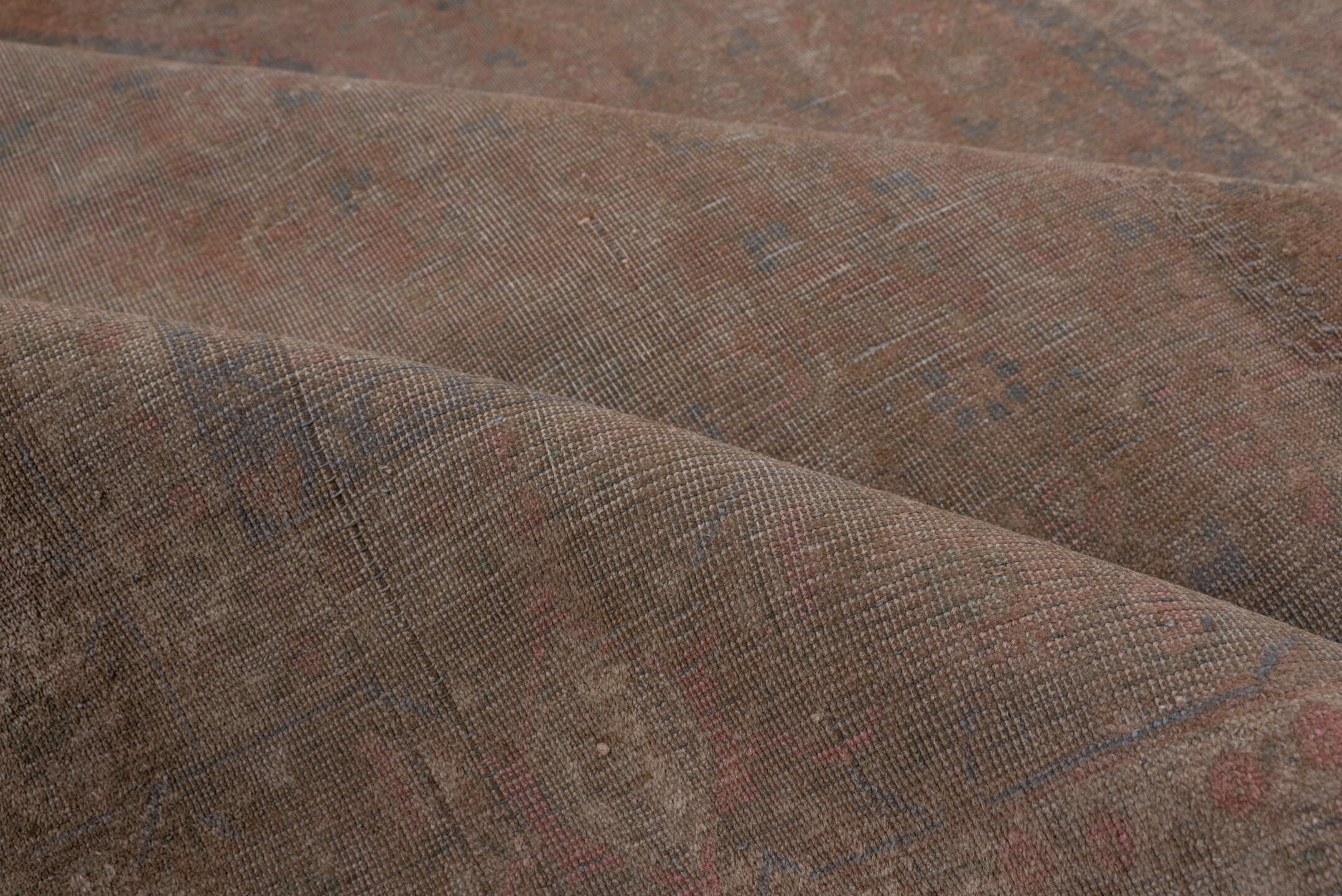 6' x 9' one-of-a-kind handmade vintage Tabriz medium size rug. Color palette: taupe, rose, brown, slate, dusty blue, mauve