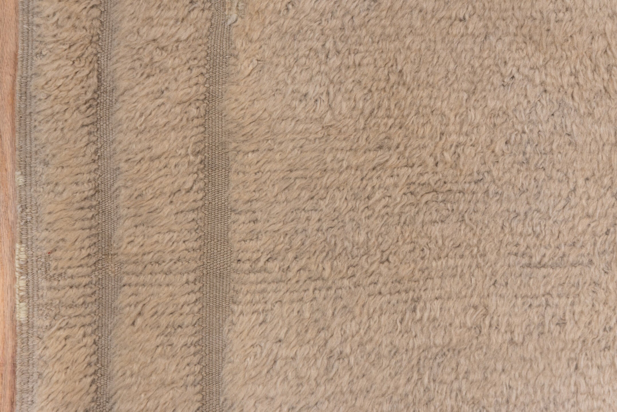 3' x 5' one-of-a-kind handmade vintage Tulu small size rug. Color palette: ivory, cream, taupe, beige, gray