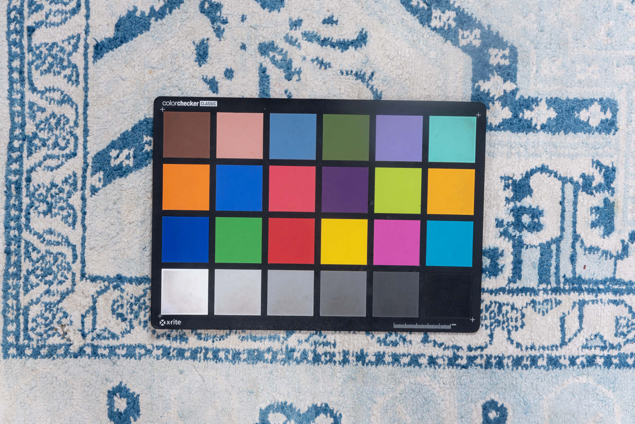 4' x 7' one-of-a-kind handmade vintage Cotton Agra rug. Color palette: blue, gray, light blue, light gray, light slate gray