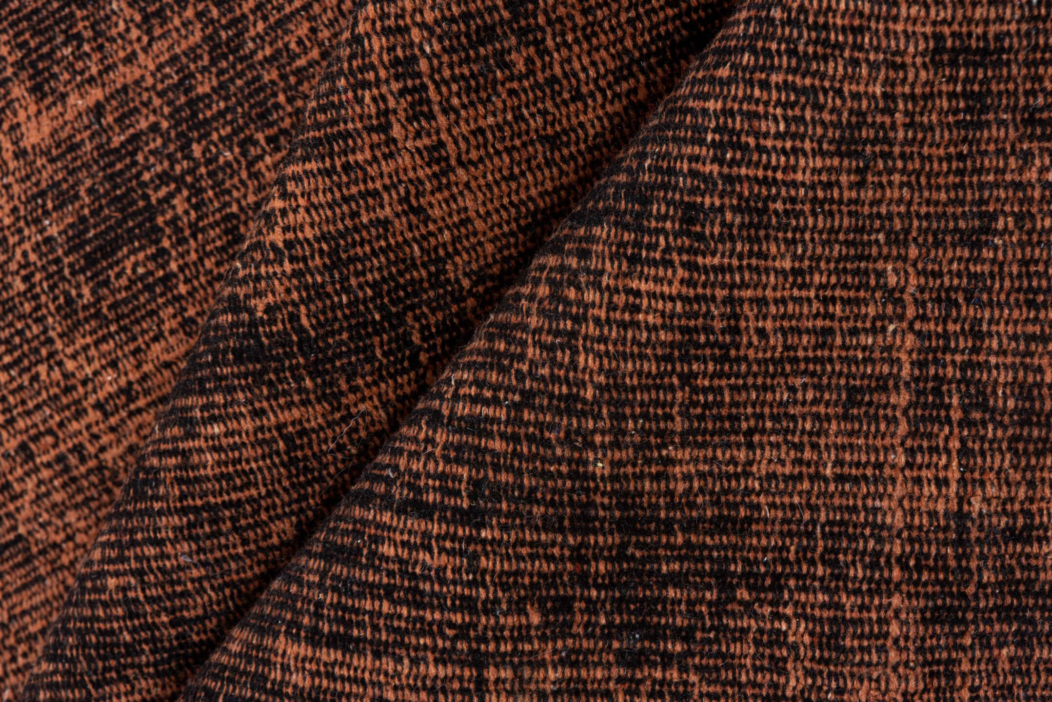 5' x 9' one-of-a-kind handmade vintage Overdyed medium size rug. Color palette: black, brown, gray, light gray, off-white