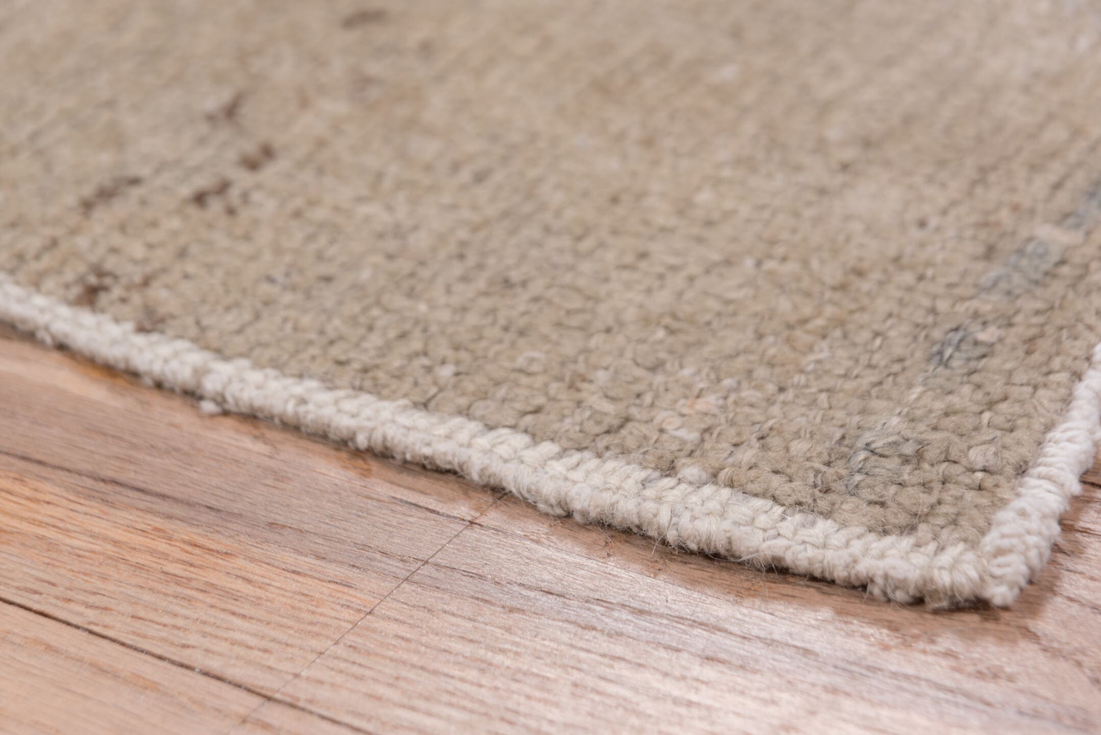 2' x 11' one-of-a-kind handmade vintage Oushak runner rug. Color palette: taupe, greige, stone, charcoal, ivory, beige, gray