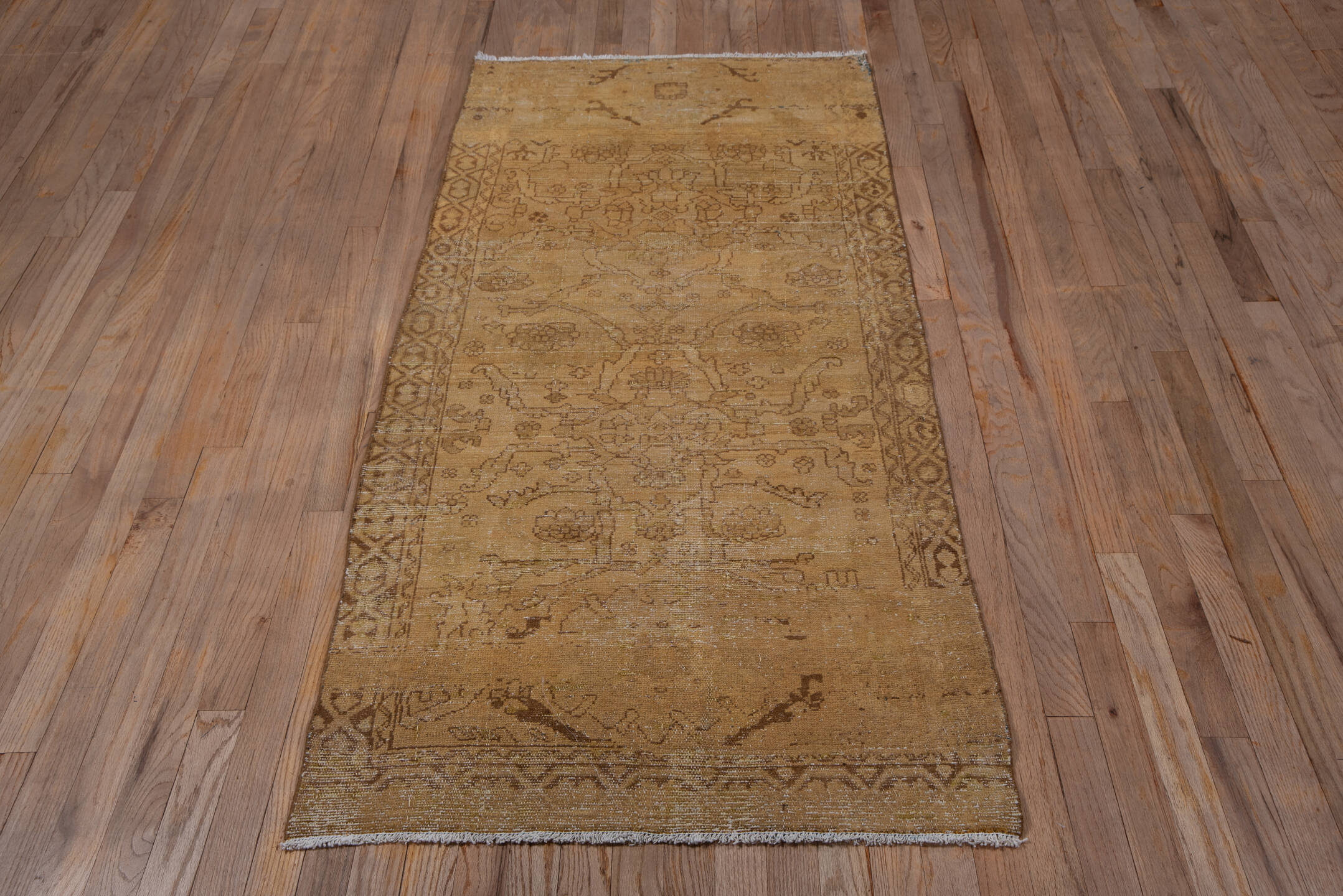 2' x 6' one-of-a-kind handmade vintage Malayer runner rug. Color palette: brown, gray, light gray, off-white, silver, snow