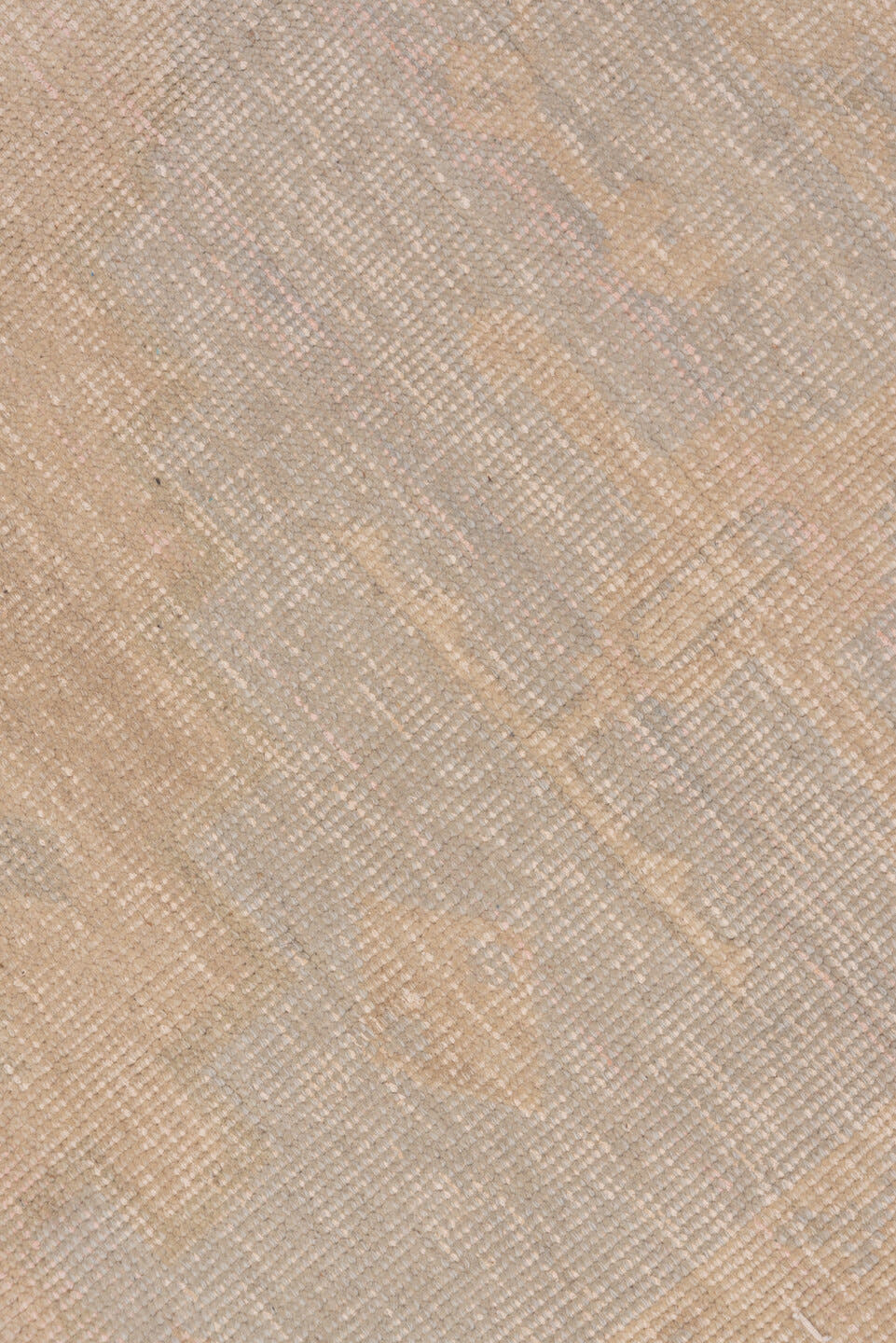 5' x 8' one-of-a-kind handmade vintage Oushak medium size rug. Color palette: blush, ivory, taupe, beige, sand, pink, gray