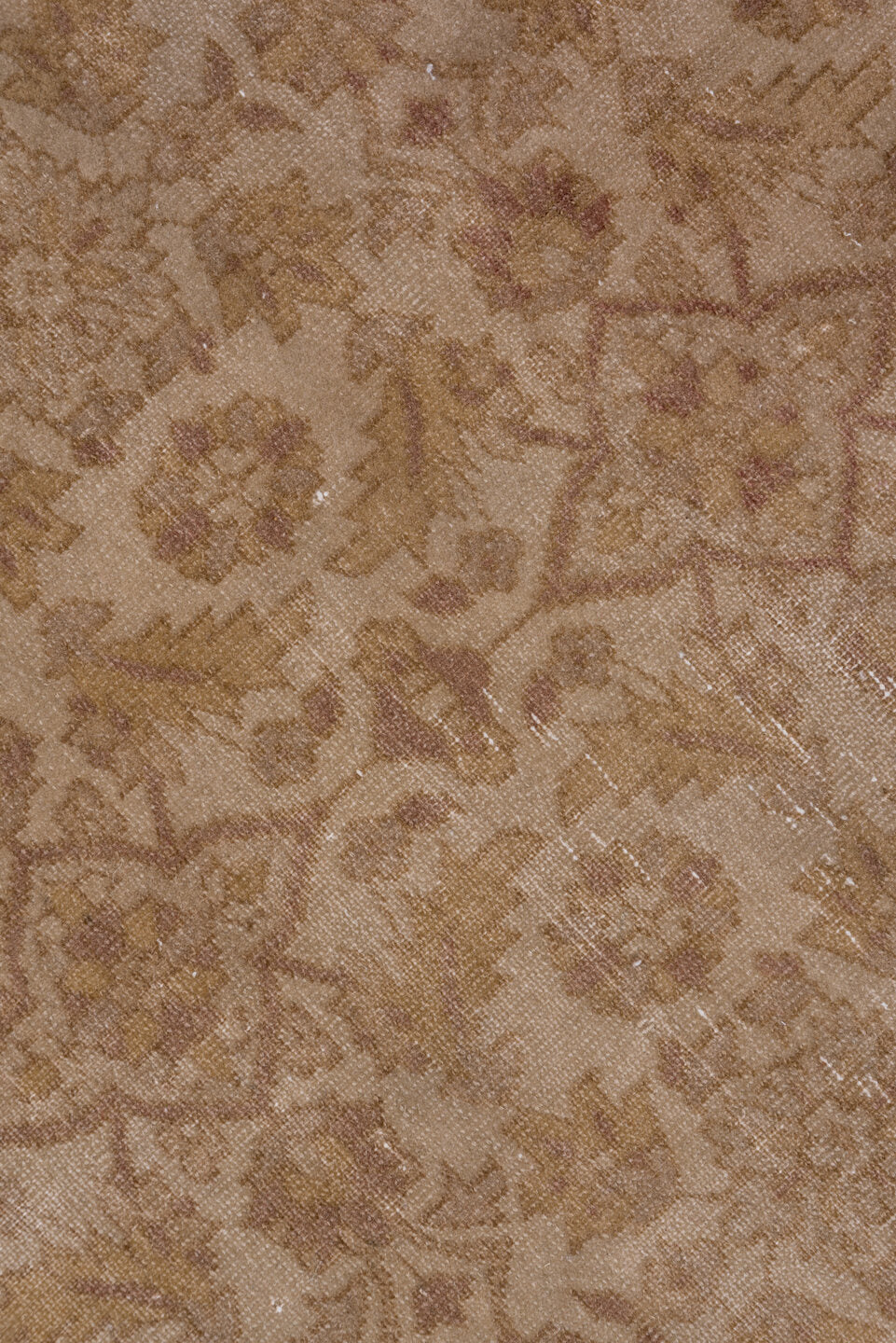 9' x 11' one-of-a-kind handmade vintage Sivas large size rug. Color palette: brown, gray, light gray, off-white, pink