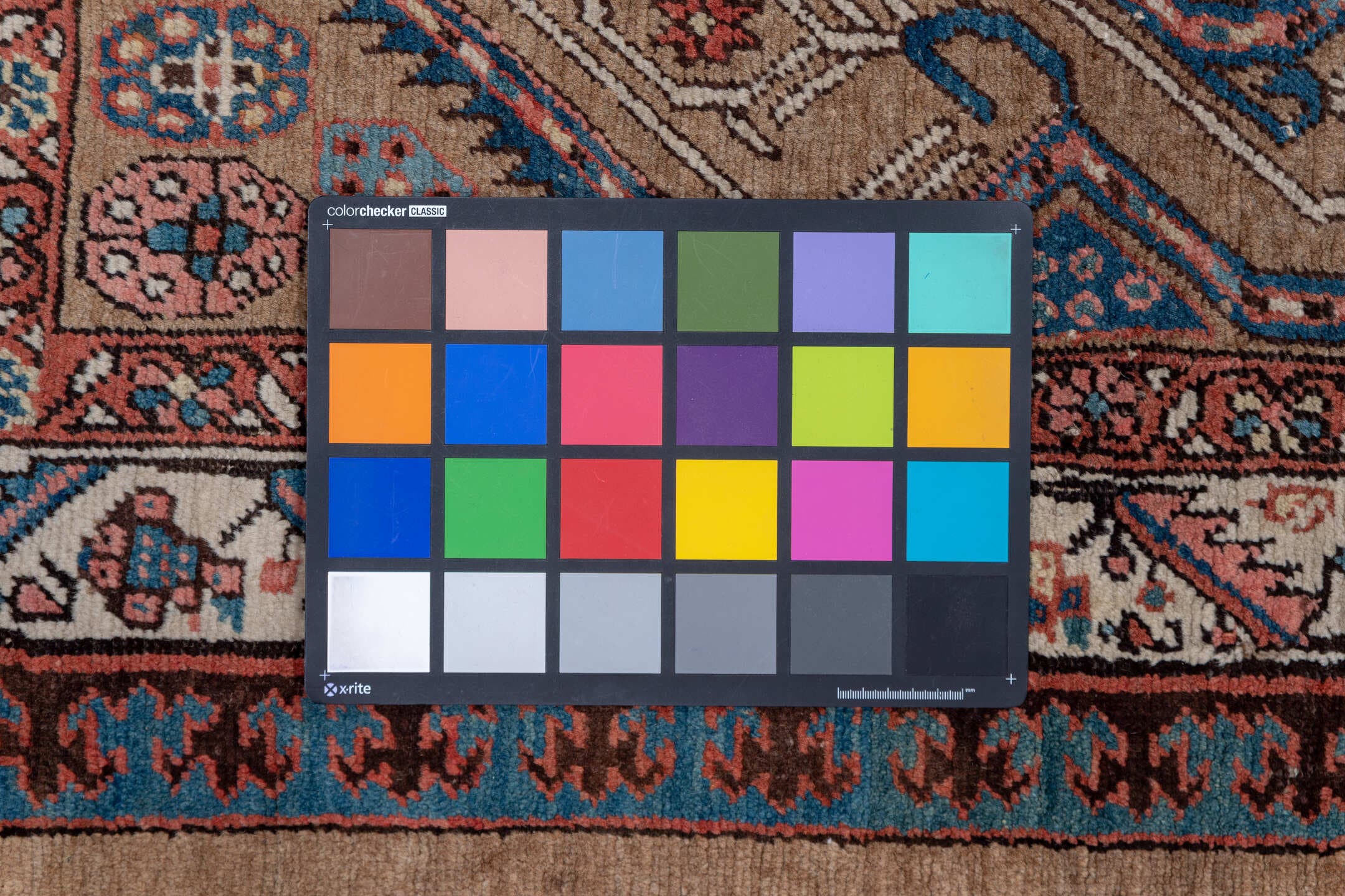 3' x 18' one-of-a-kind handmade vintage Serapi runner rug. Color palette: taupe, rust, ivory, blue, brown, slate, beige