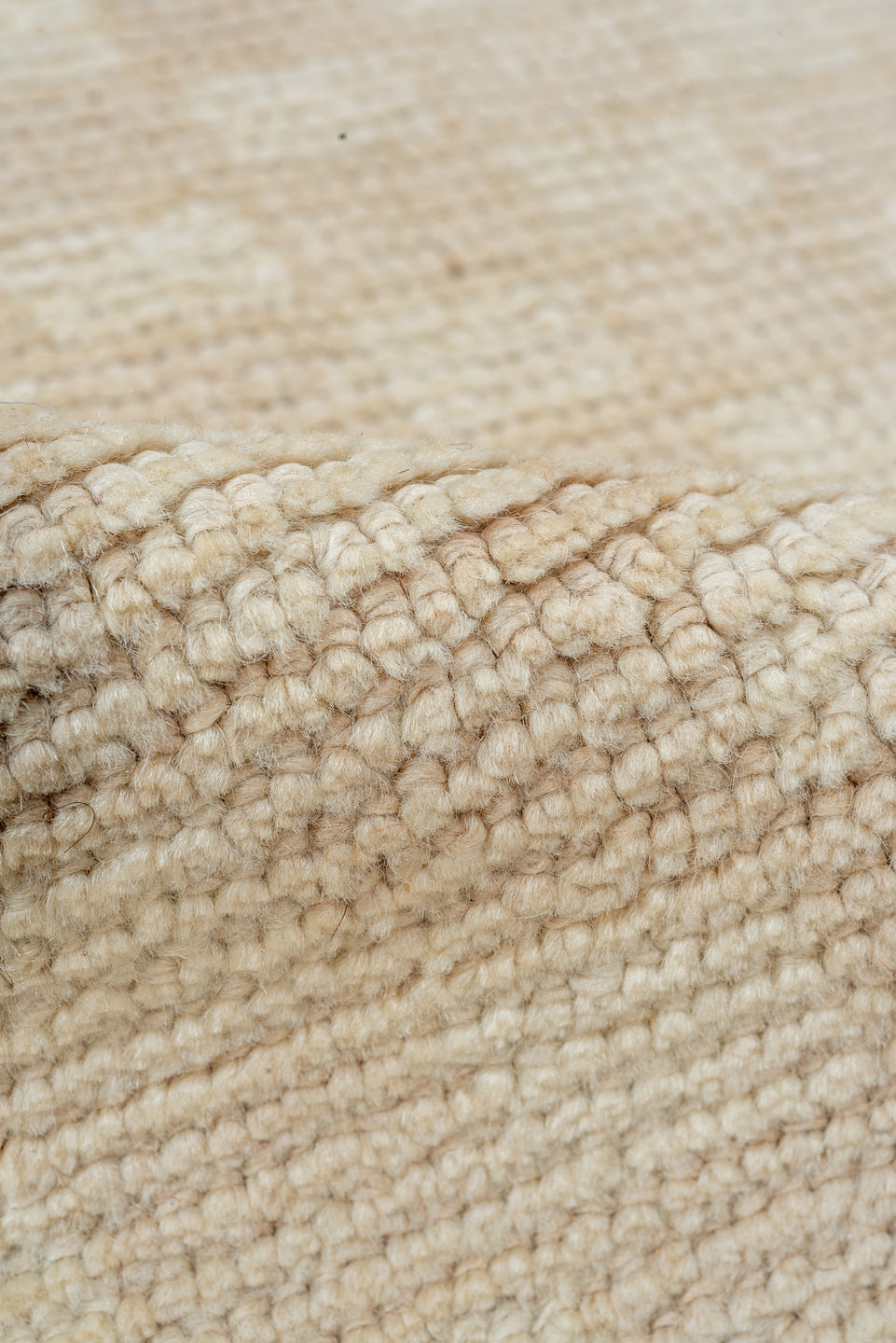 2' x 5' one-of-a-kind handmade vintage Oushak small size rug. Color palette: ivory, cream, beige, taupe, gray