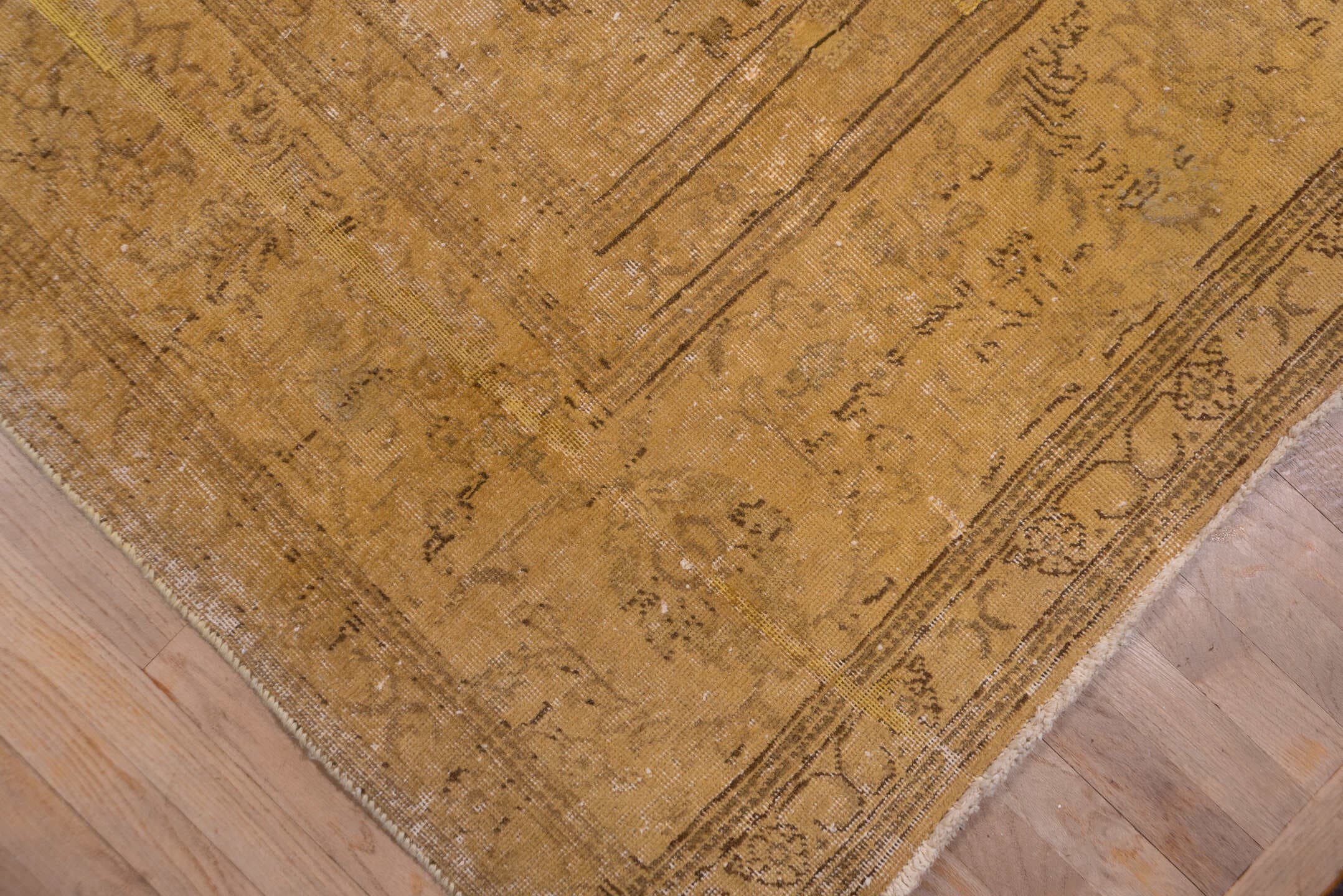10' x 16' one-of-a-kind handmade vintage Tabriz rug. Color palette: camel, tan, taupe, brown, beige, ochre, gray, gold