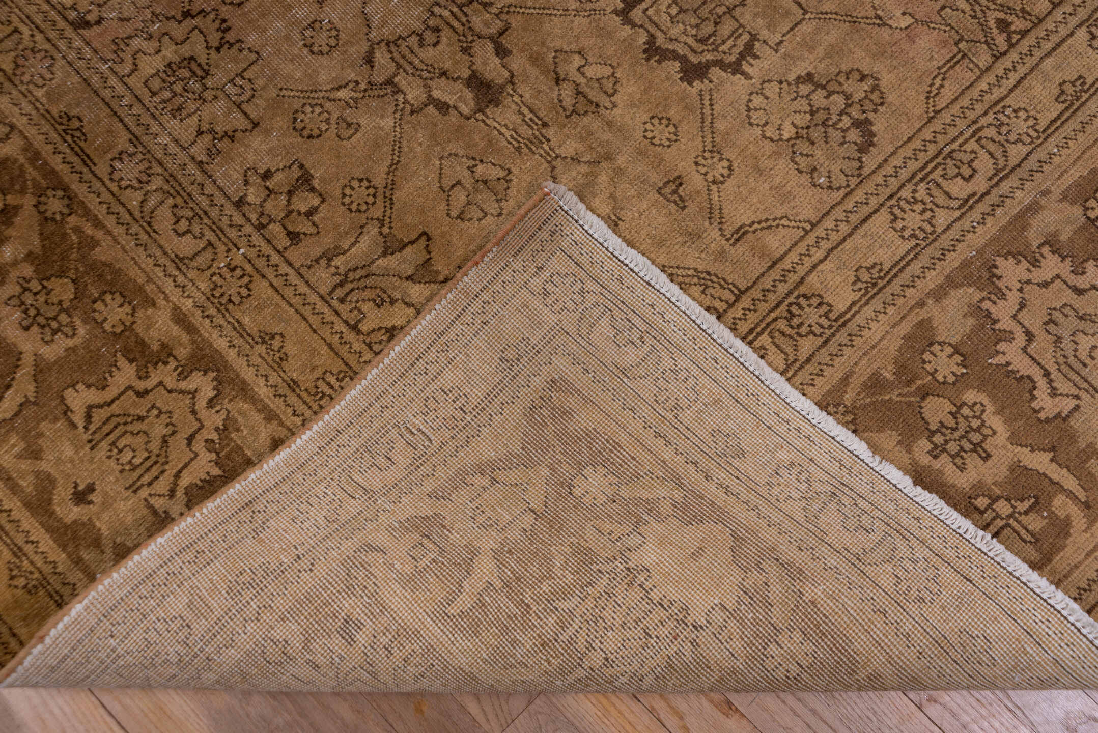 10' x 12' one-of-a-kind handmade vintage Tabriz large size rug. Color palette: camel, taupe, tan, brown, beige, gray